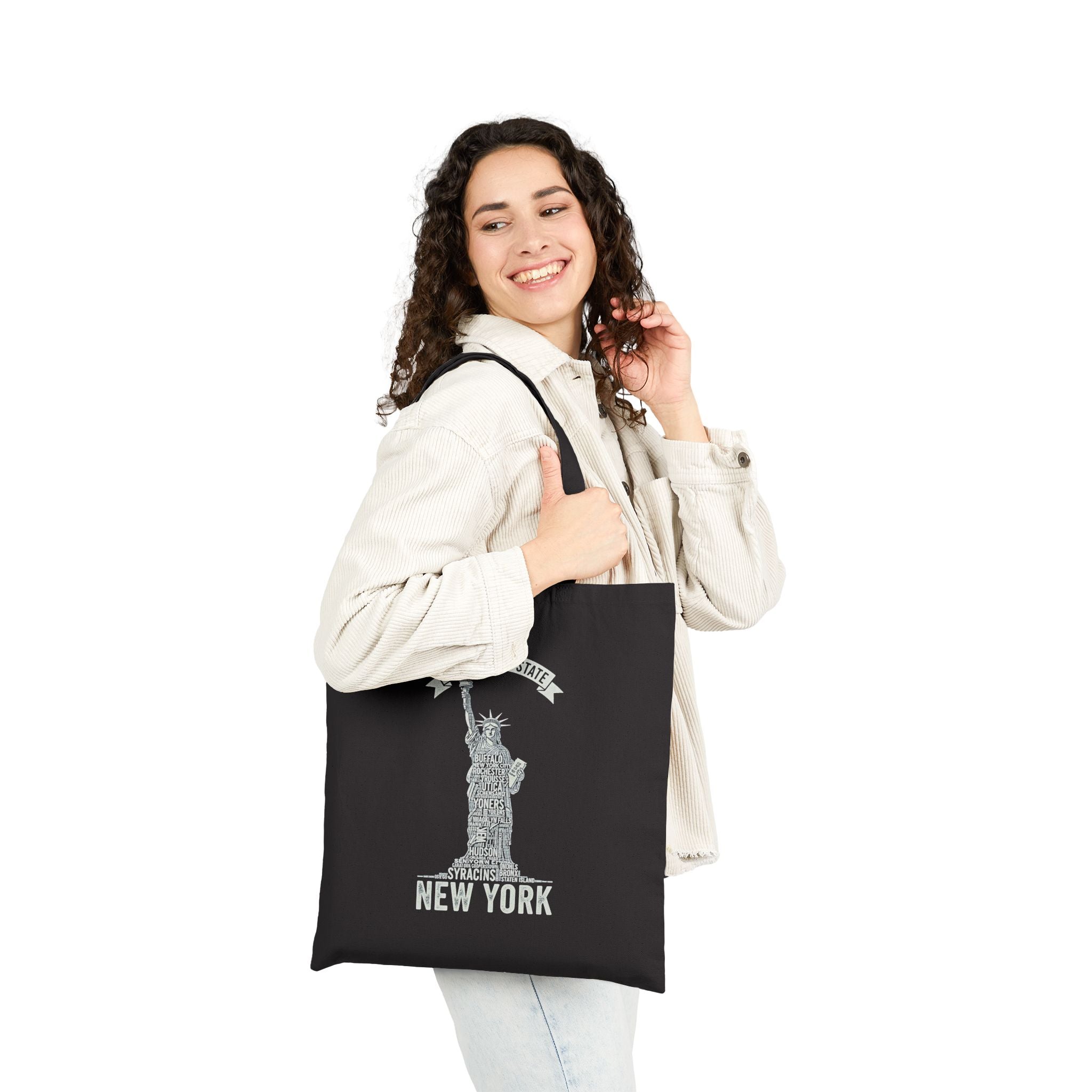 New York Statue of Liberty Tote Bag – Empire State Cotton Canvas Shopper