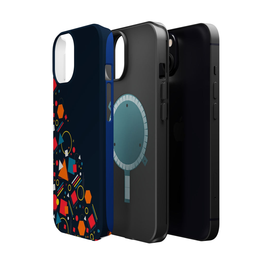 Magnetic Impact-Resistant Phone Case — Geometric Confetti Design