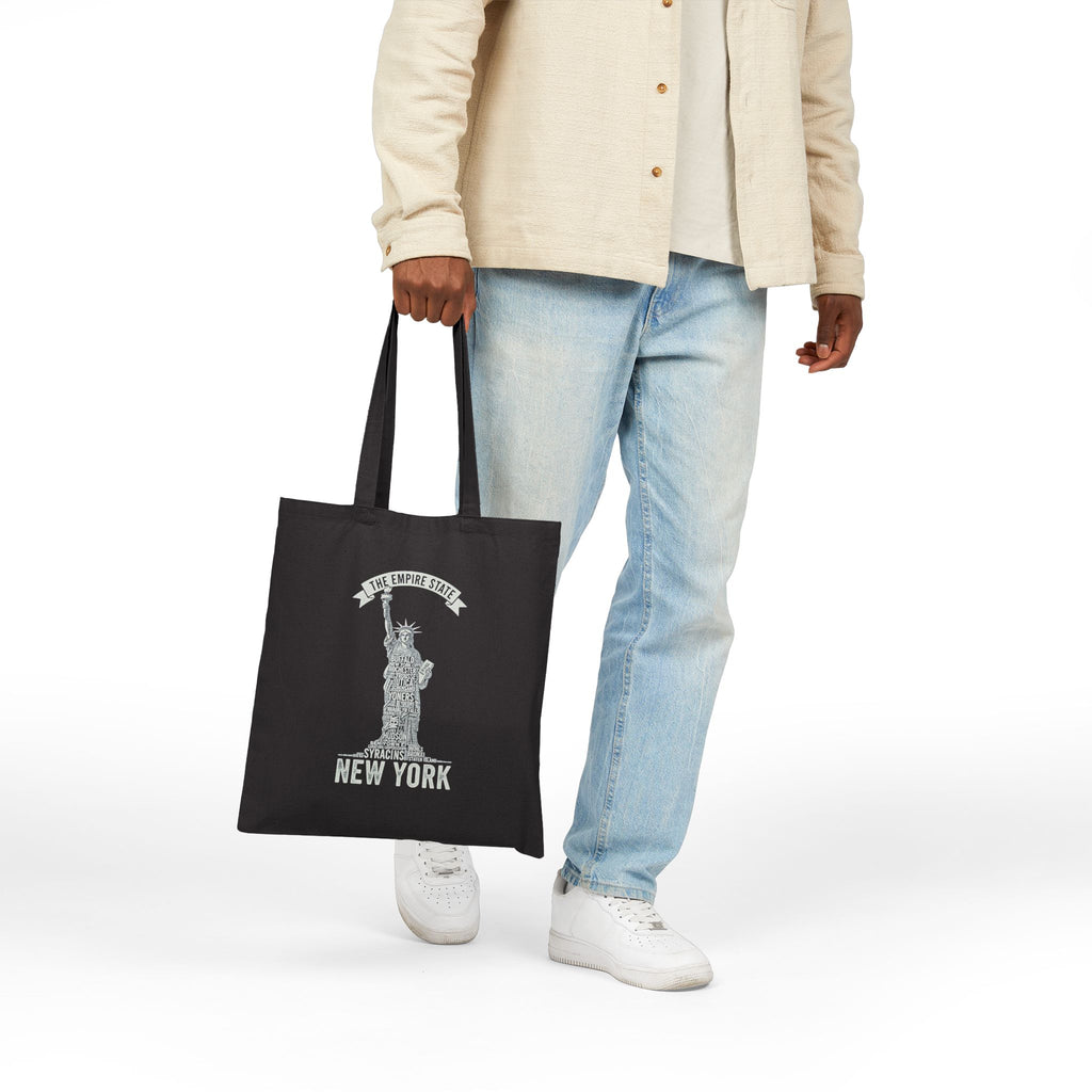 New York Statue of Liberty Tote Bag – Empire State Cotton Canvas Shopper