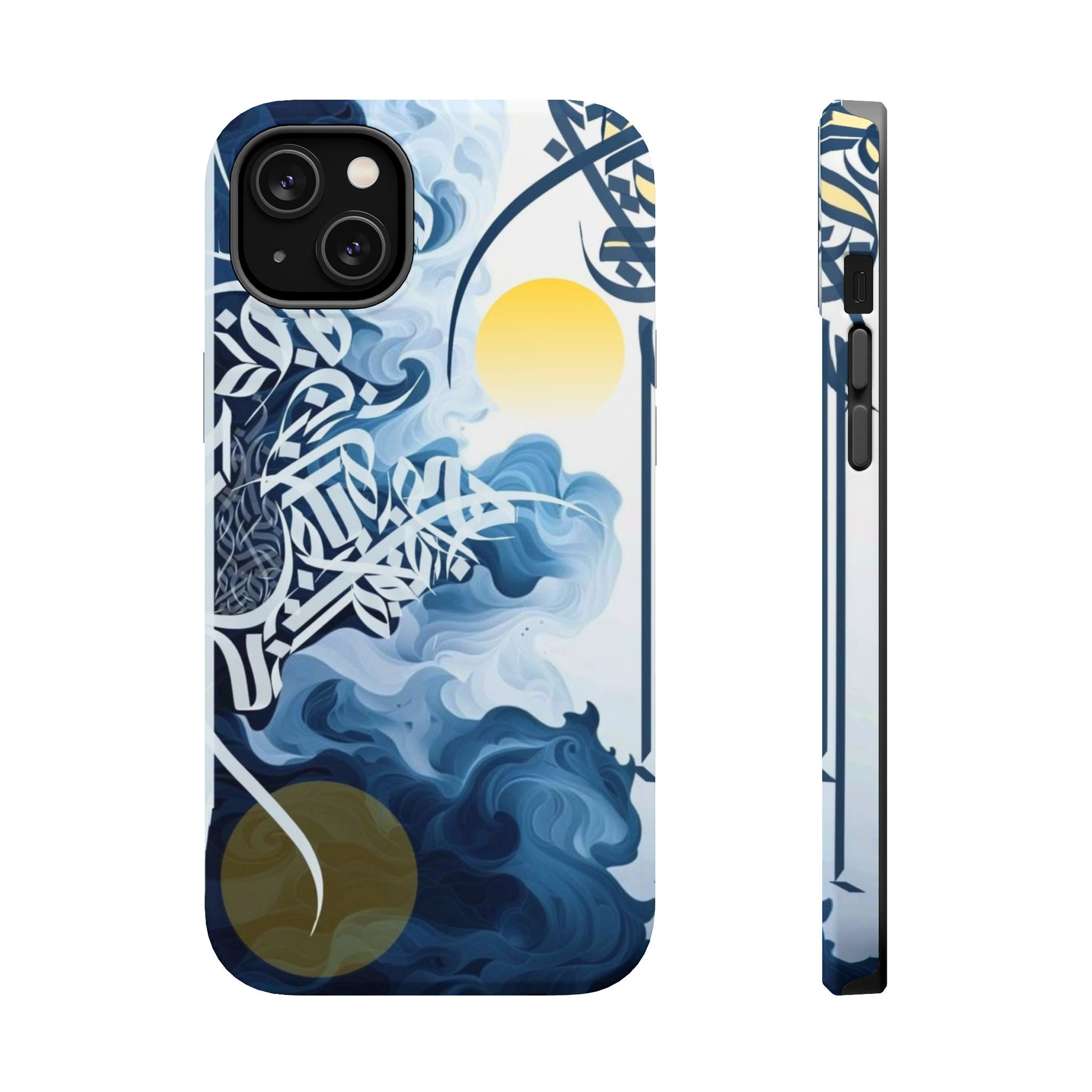 Magnetic Impact-Resistant Case — Blue Nautical Wave Mandala Design