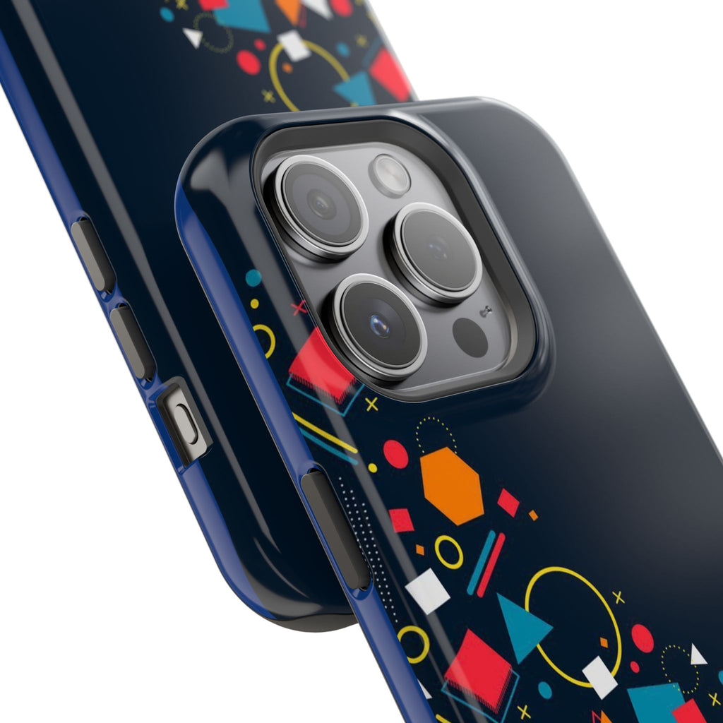 Magnetic Impact-Resistant Phone Case — Geometric Confetti Design