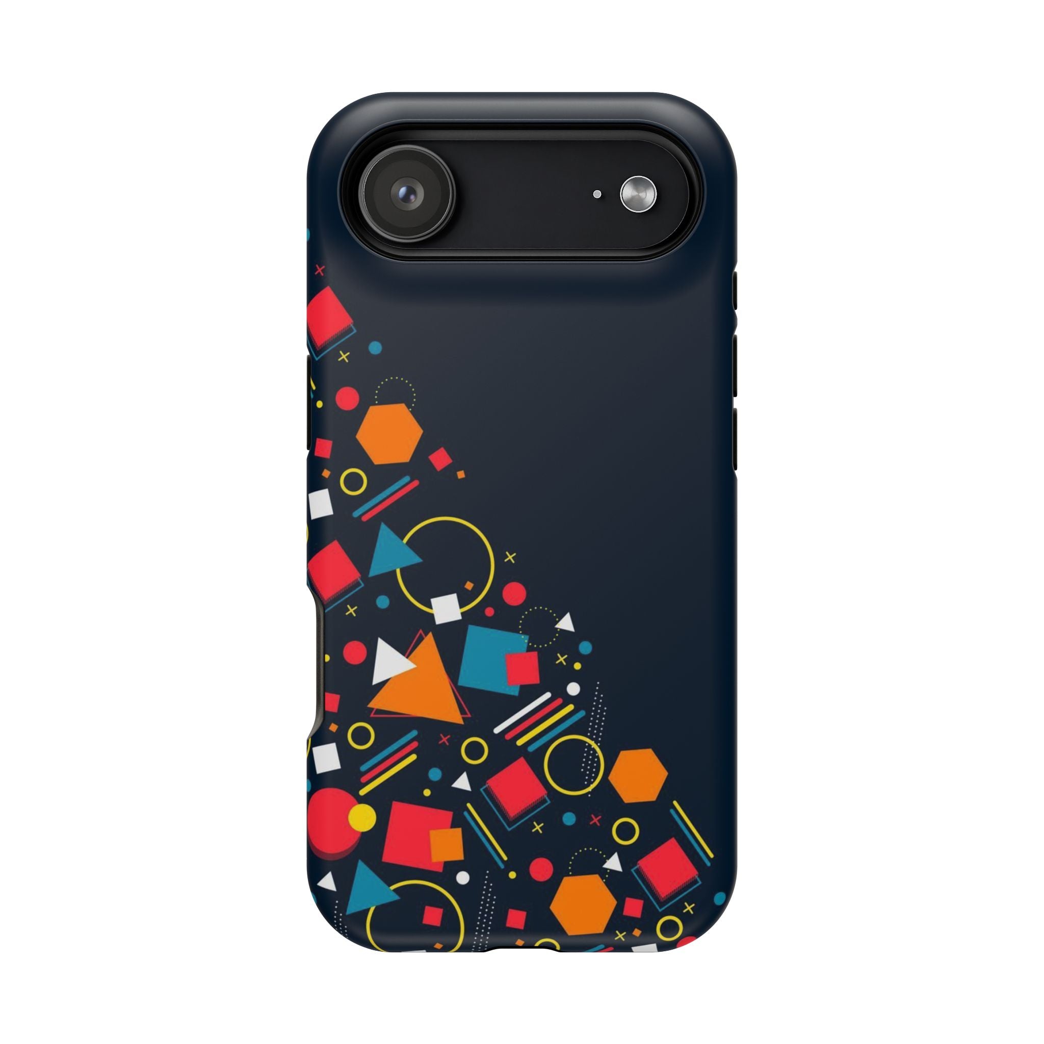 Magnetic Impact-Resistant Phone Case — Geometric Confetti Design