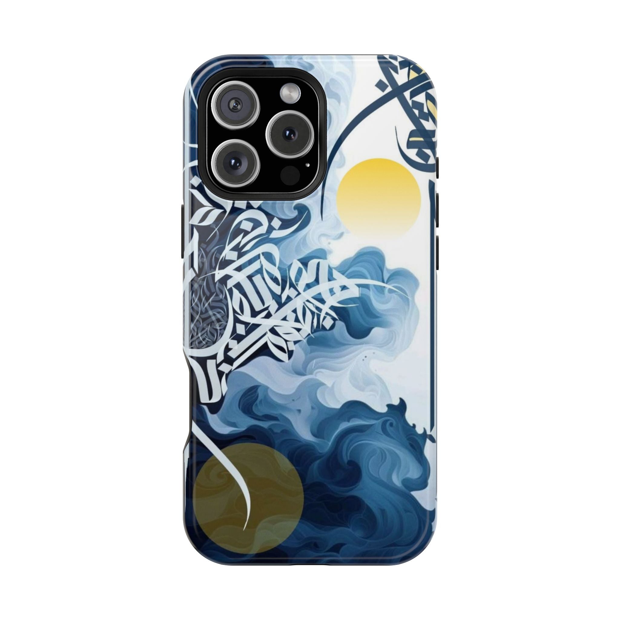 Magnetic Impact-Resistant Case — Blue Nautical Wave Mandala Design