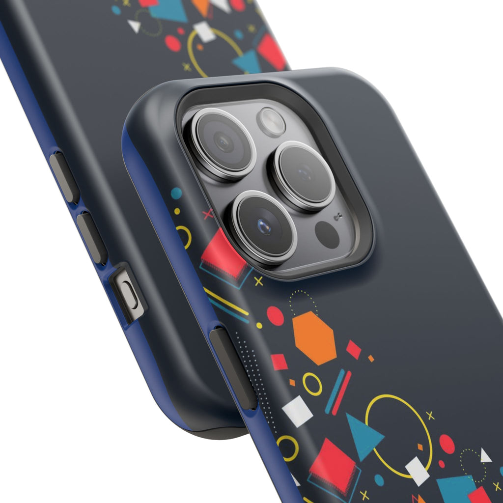 Magnetic Impact-Resistant Phone Case — Geometric Confetti Design