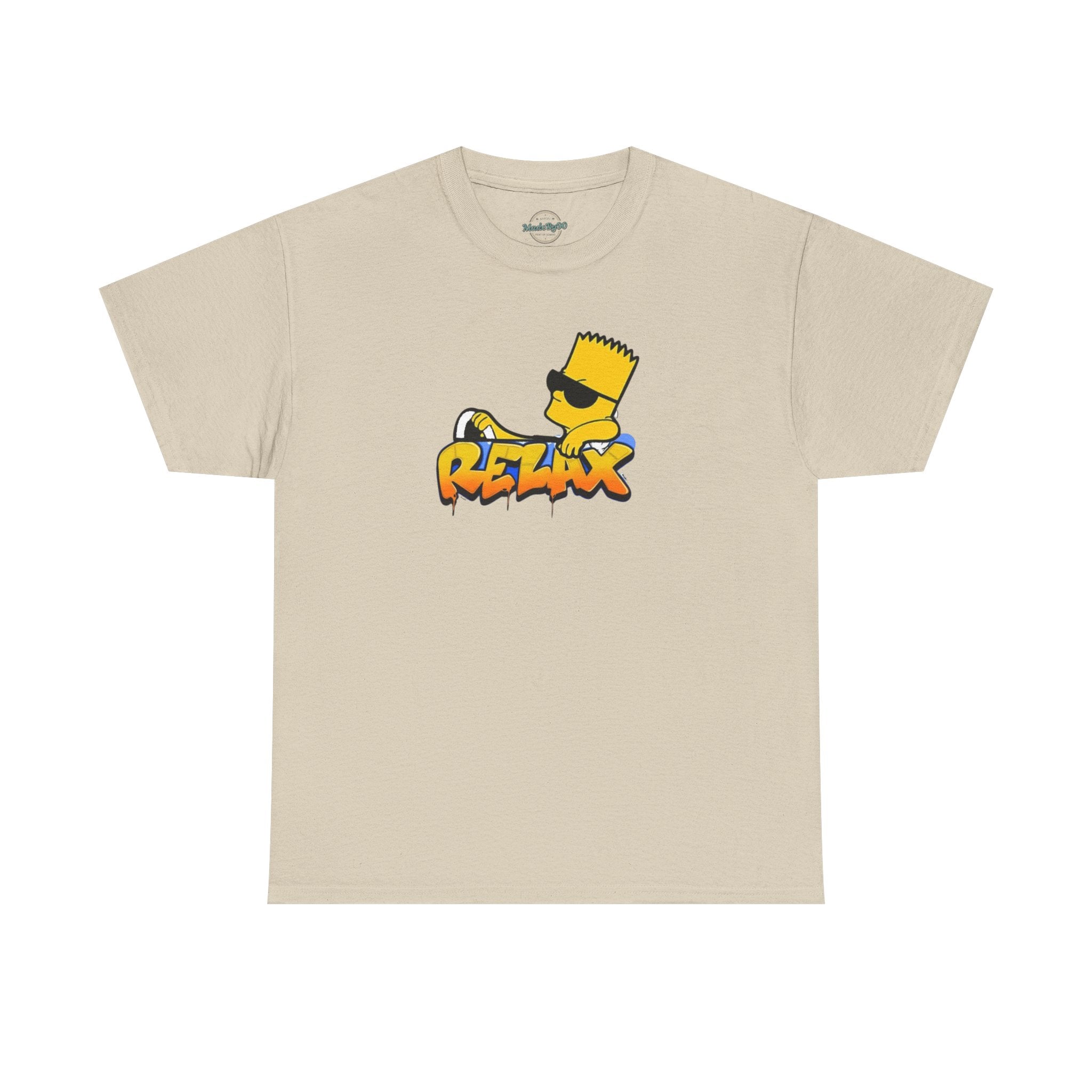Relax Bart Graphic Tee — Retro Skate Cartoon T‑Shirt