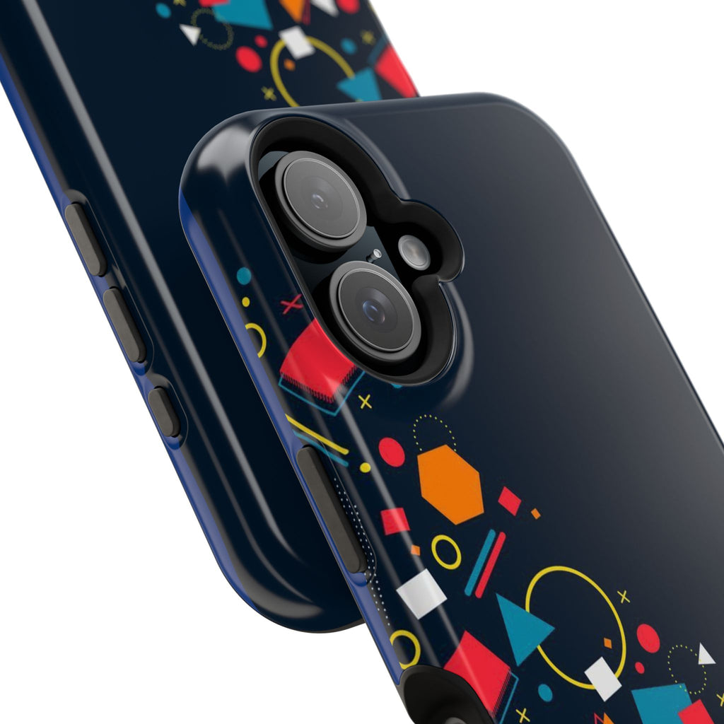 Magnetic Impact-Resistant Phone Case — Geometric Confetti Design