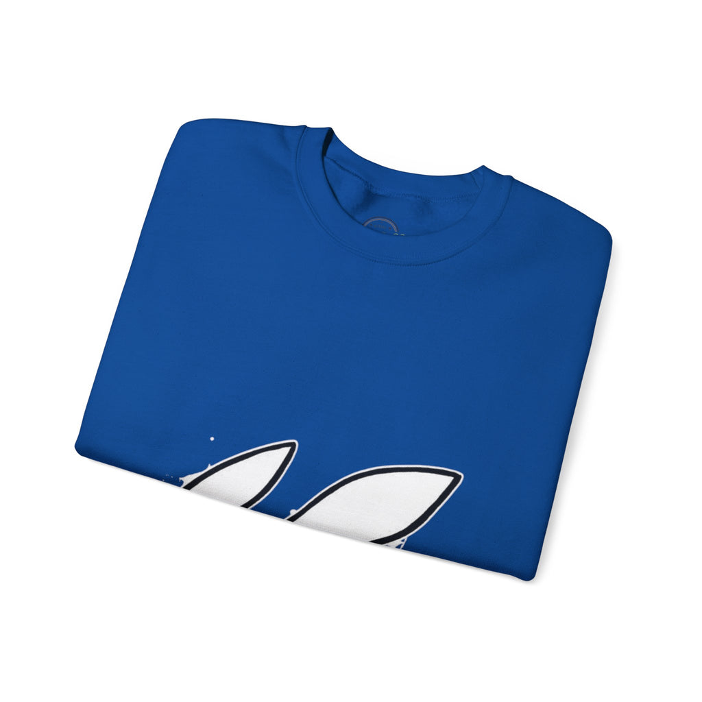 Crewneck Sweatshirt — Grinning Bunny Line Art Crewneck