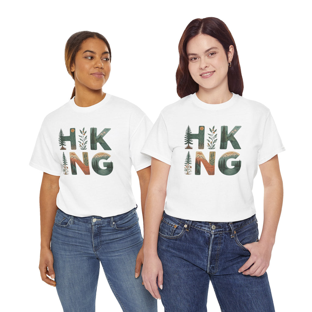 Hiking Letter Art T-Shirt | Nature Trail Graphic Tee