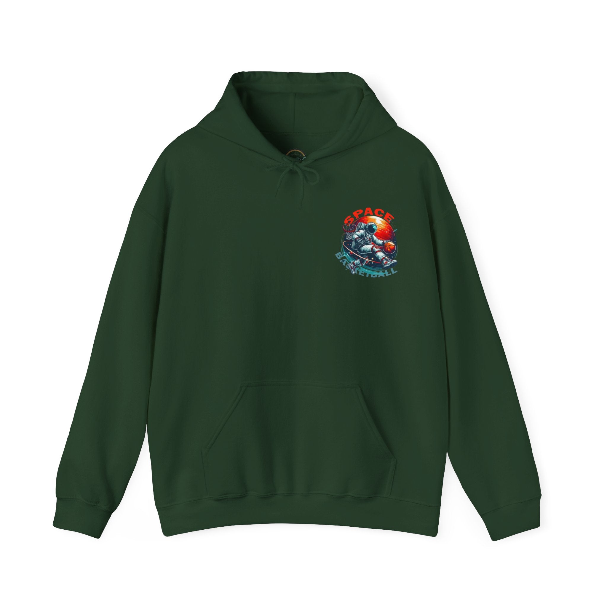 Space Basketball Hoodie - Astronaut Hoop Graphic Pullover