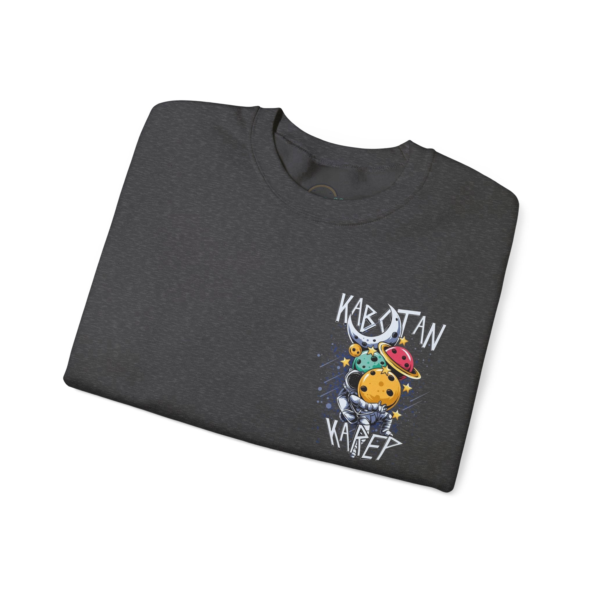 Kabytan Karep Space Crewneck Sweatshirt — Cute Planet Astronaut Graphic