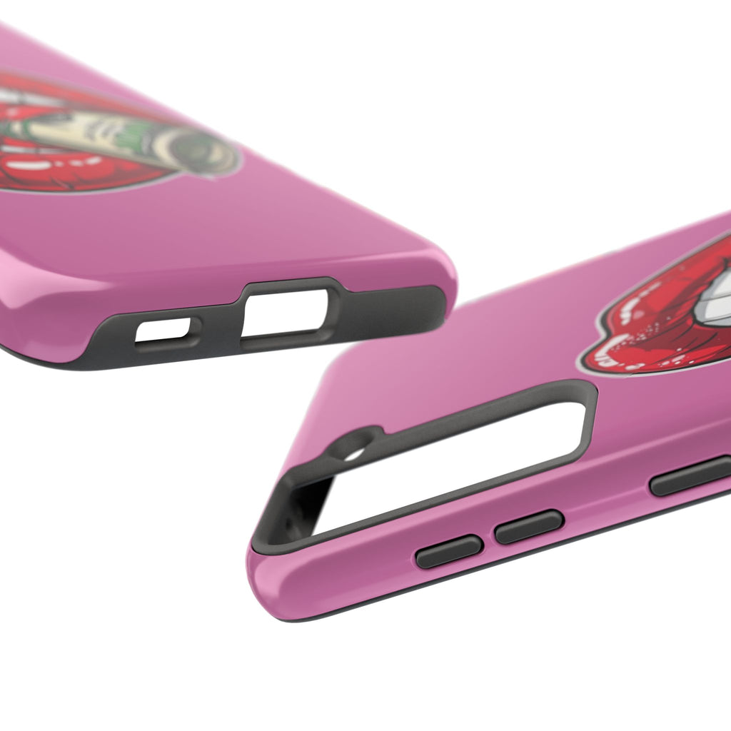 Red Lips Holding Money phone case | Tough Phone Cases