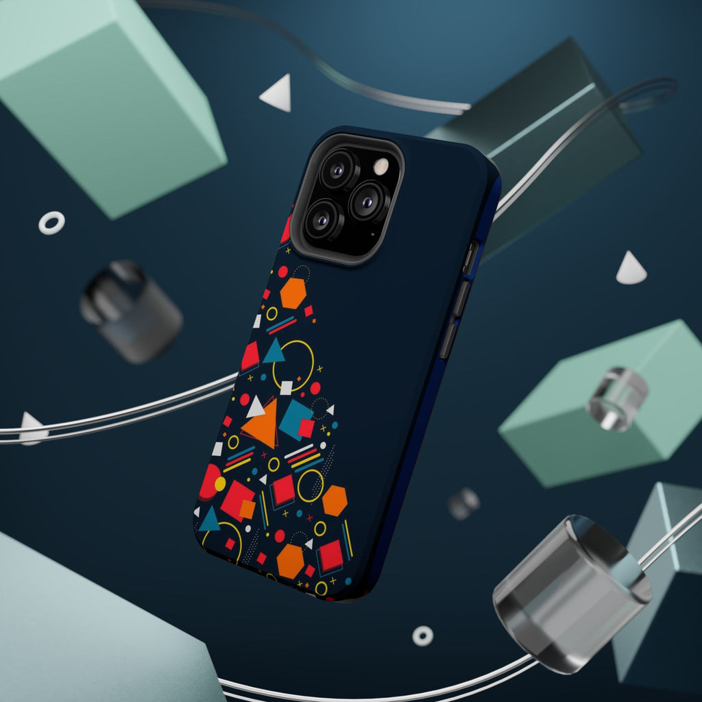 Magnetic Impact-Resistant Phone Case — Geometric Confetti Design