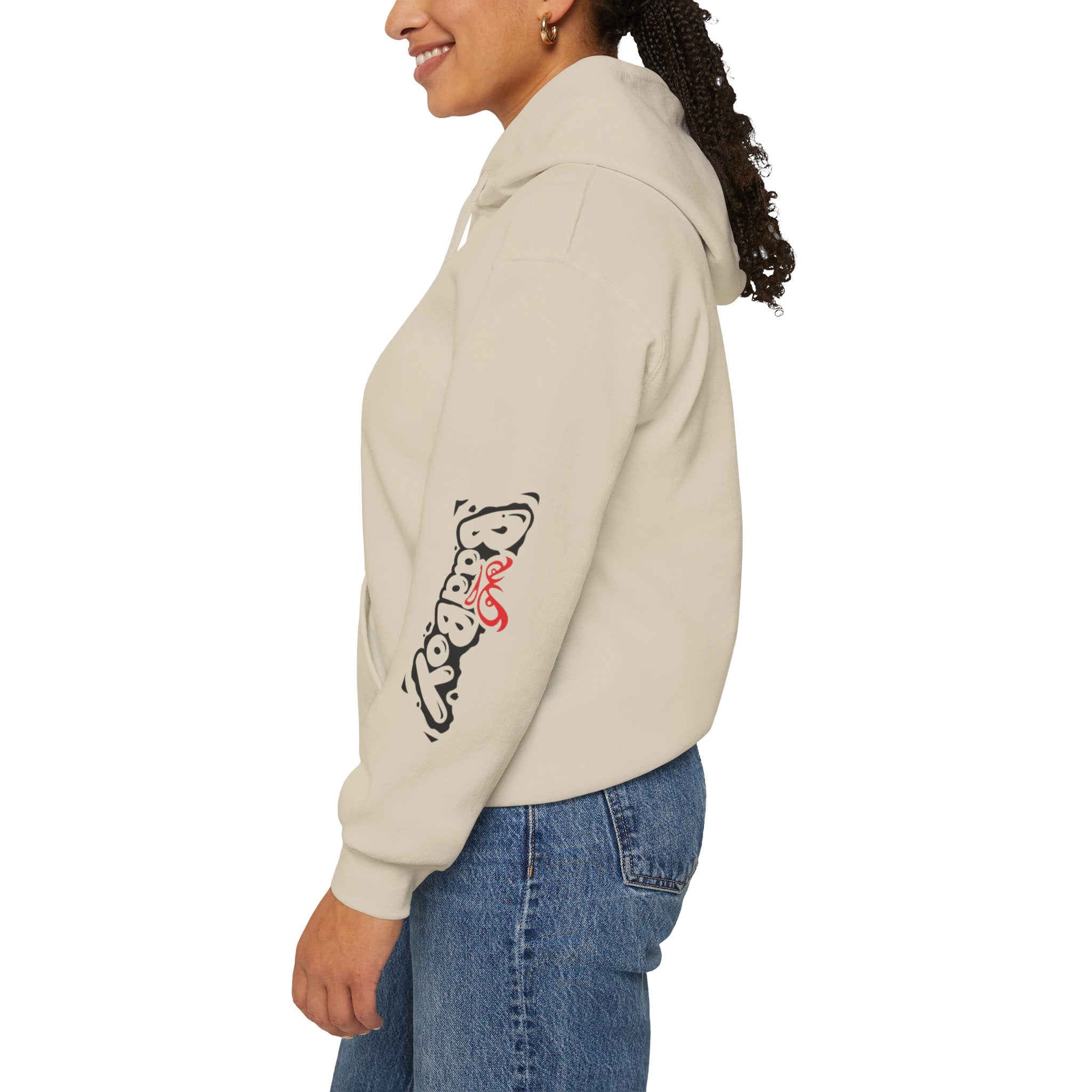 Bad Boy Graffiti Hoodie – Streetwear Logo Pullover with Sleeve Graphic