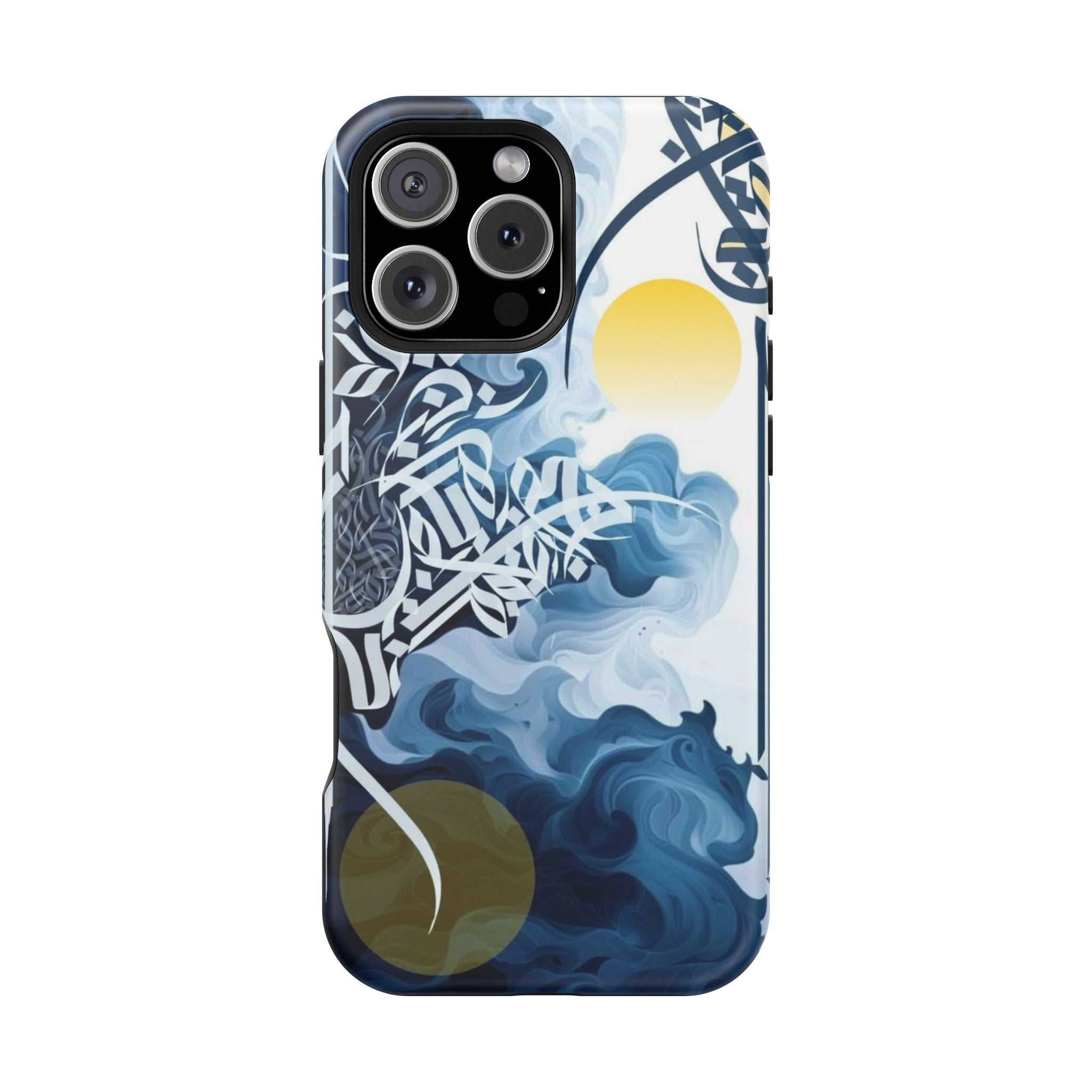 Magnetic Impact-Resistant Case — Blue Nautical Wave Mandala Design