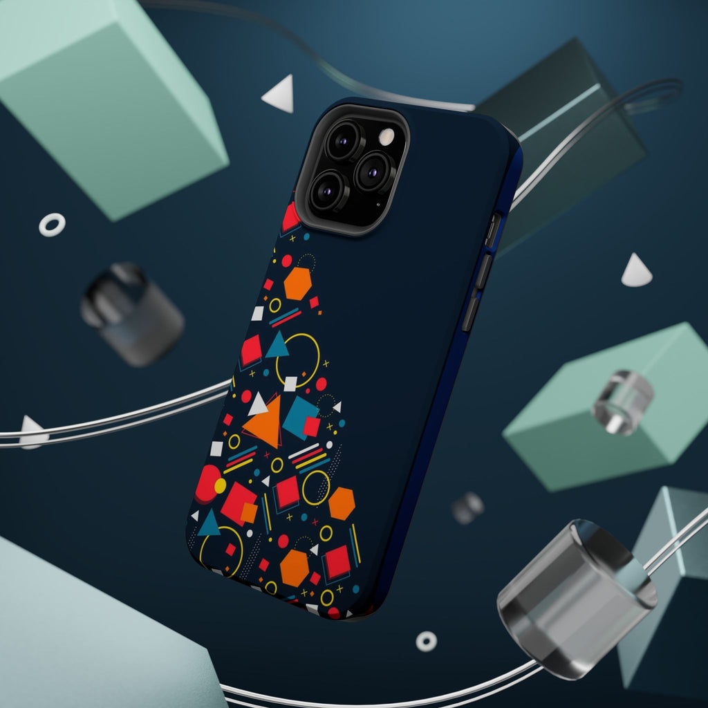 Magnetic Impact-Resistant Phone Case — Geometric Confetti Design