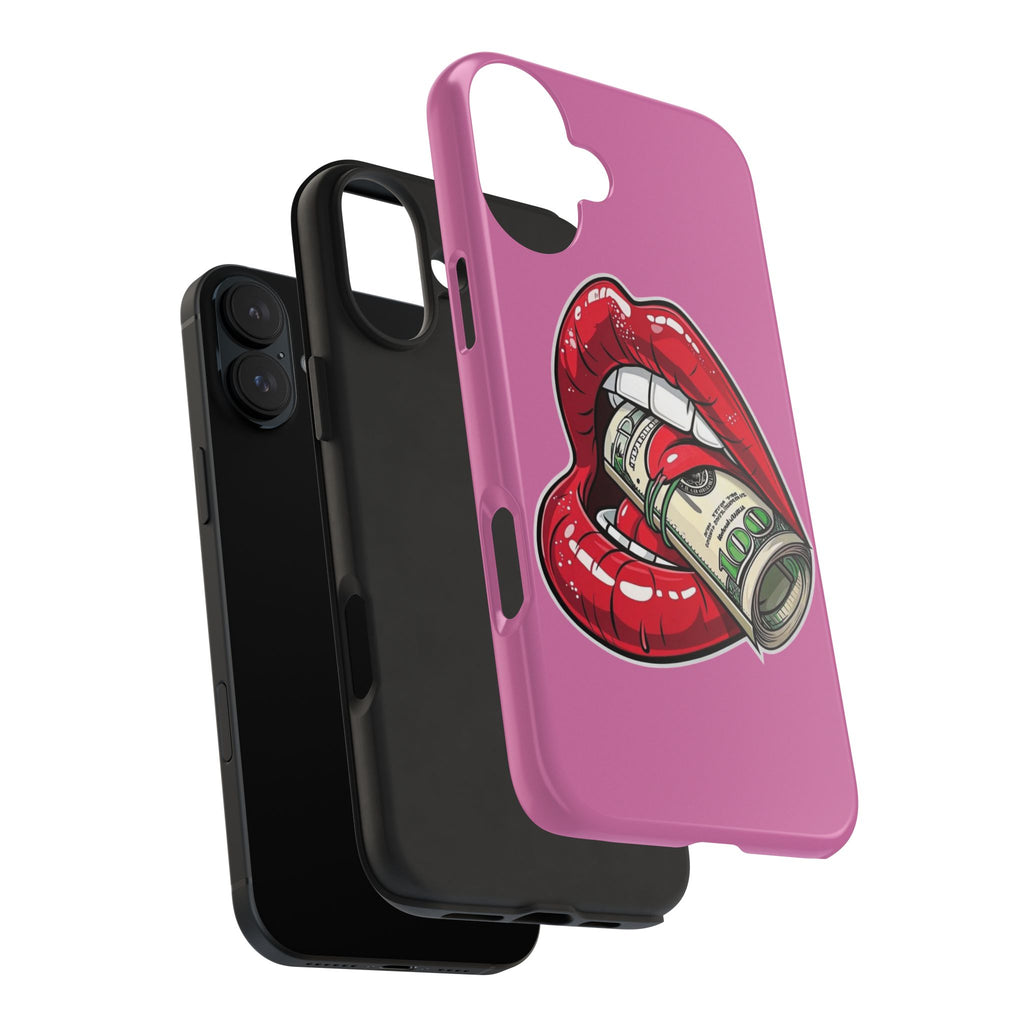 Red Lips Holding Money phone case | Tough Phone Cases