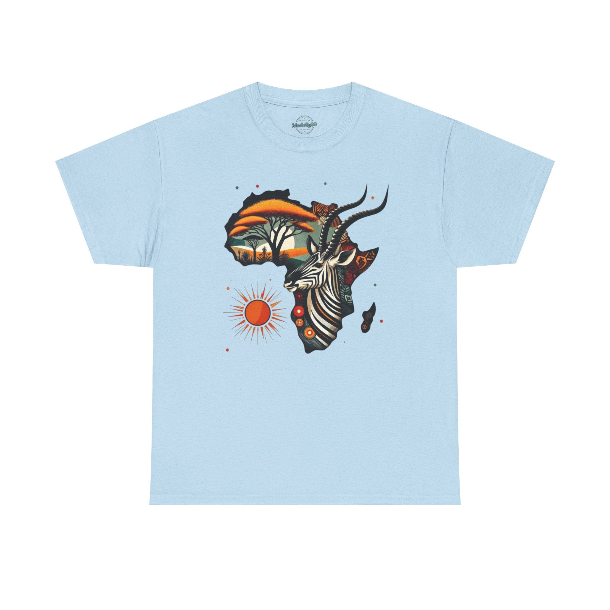Africa Kudu Silhouette T-Shirt — Tribal Safari Sunrise Graphic Tee