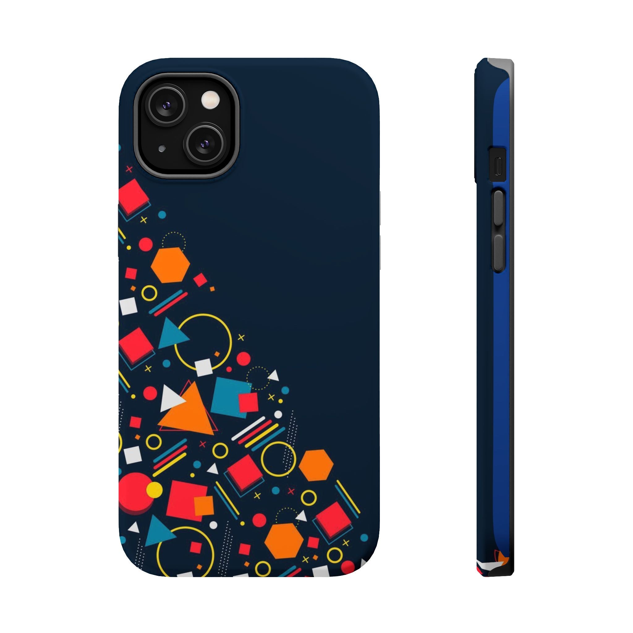 Magnetic Impact-Resistant Phone Case — Geometric Confetti Design