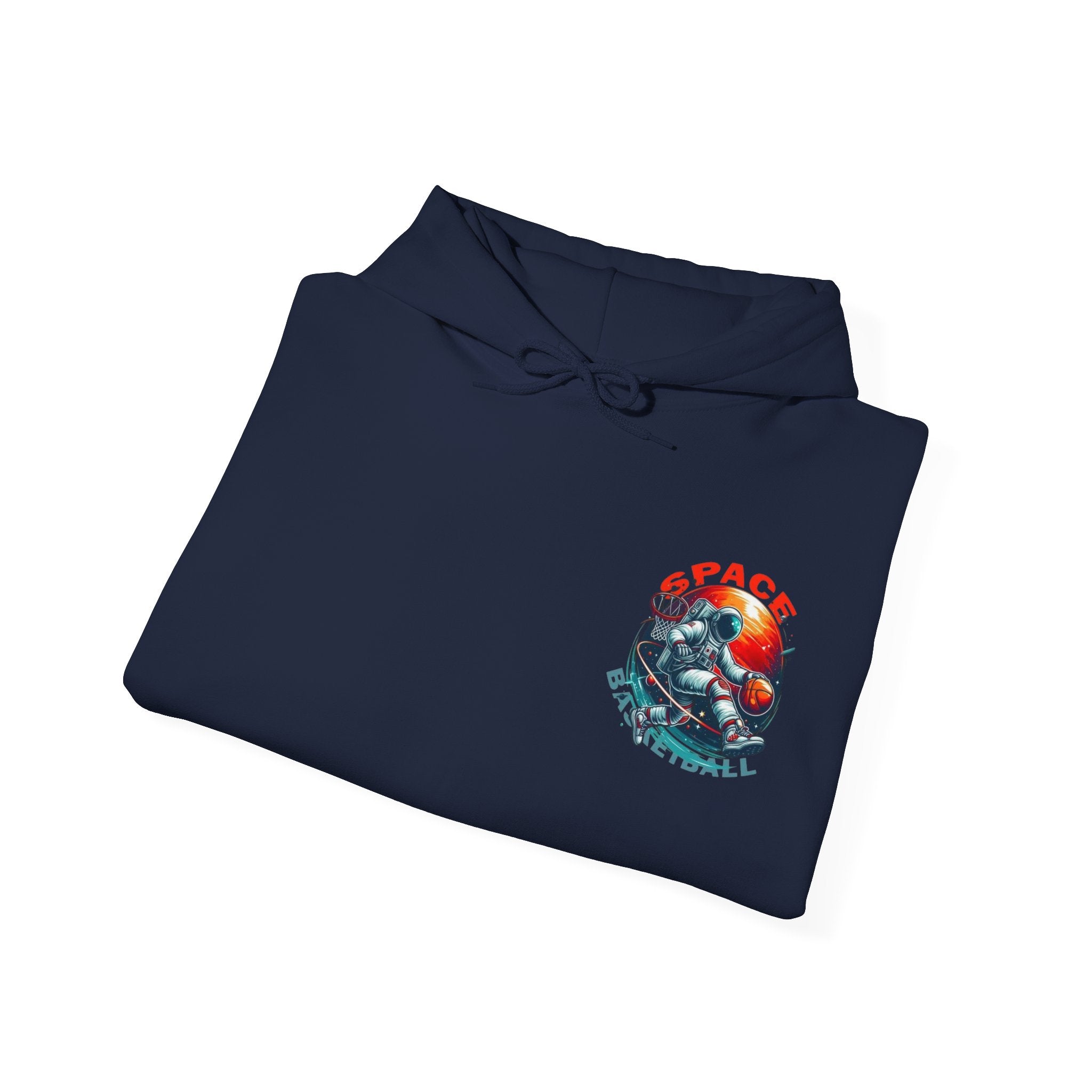 Space Basketball Hoodie - Astronaut Hoop Graphic Pullover