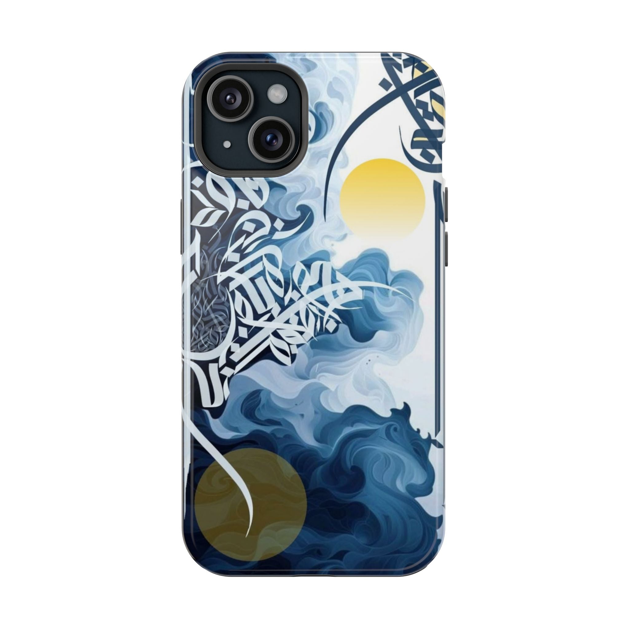 Magnetic Impact-Resistant Case — Blue Nautical Wave Mandala Design