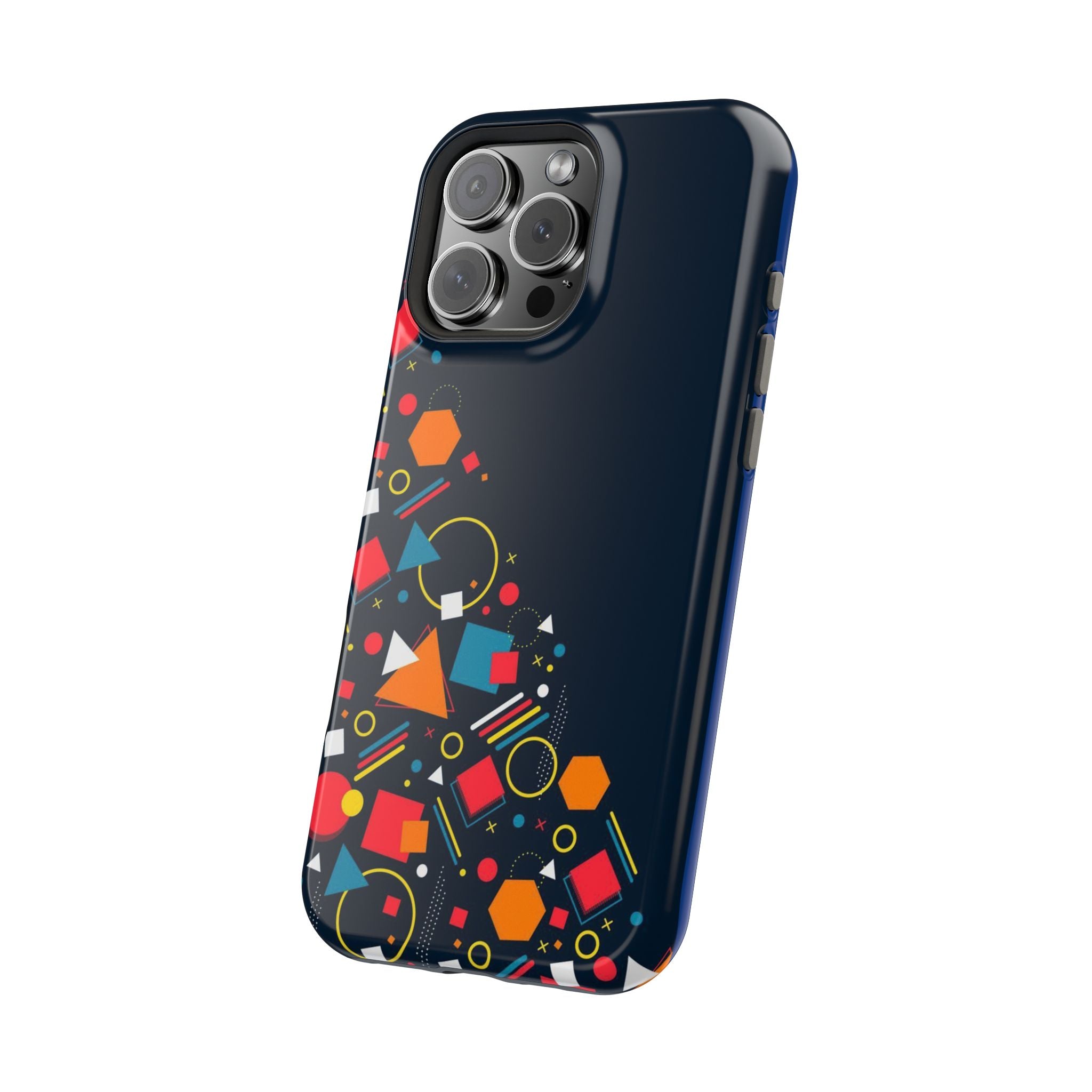 Magnetic Impact-Resistant Phone Case — Geometric Confetti Design