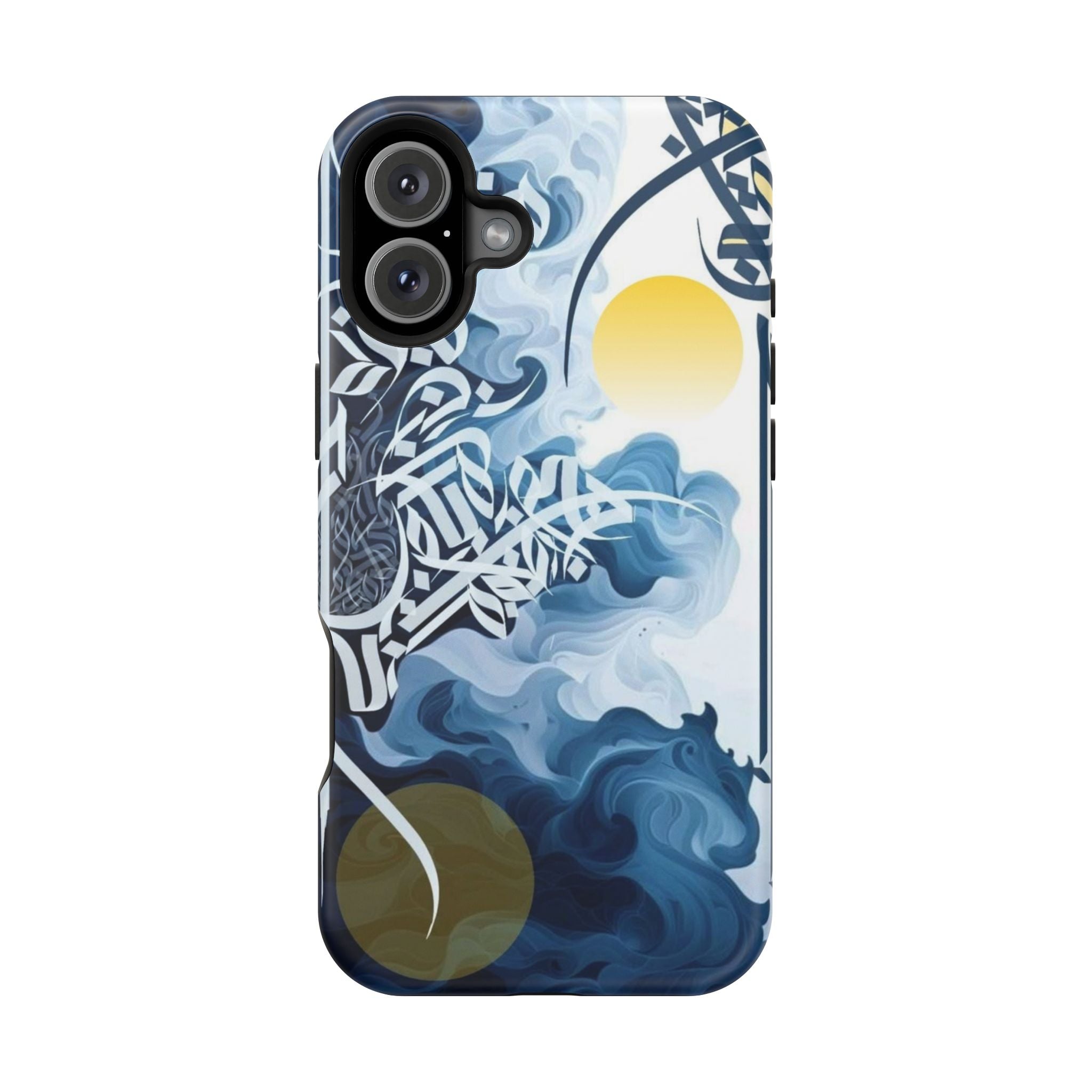 Magnetic Impact-Resistant Case — Blue Nautical Wave Mandala Design