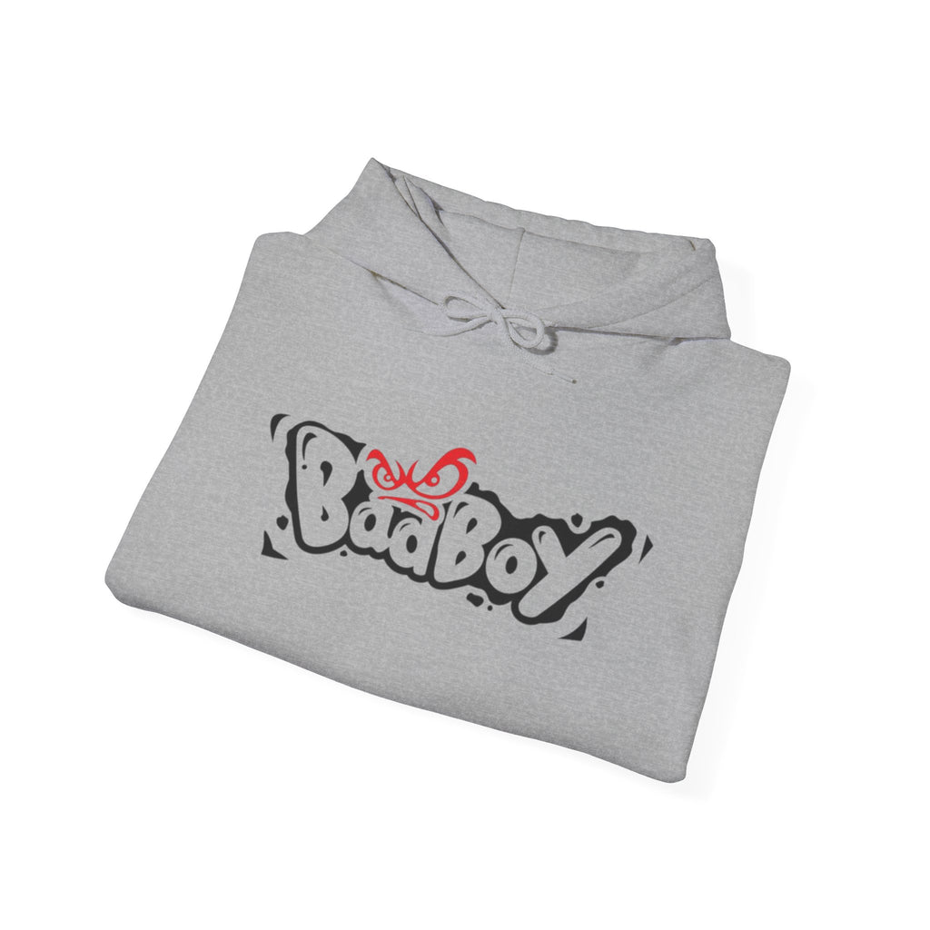 Bad Boy Graffiti Hoodie – Streetwear Logo Pullover with Sleeve Graphic