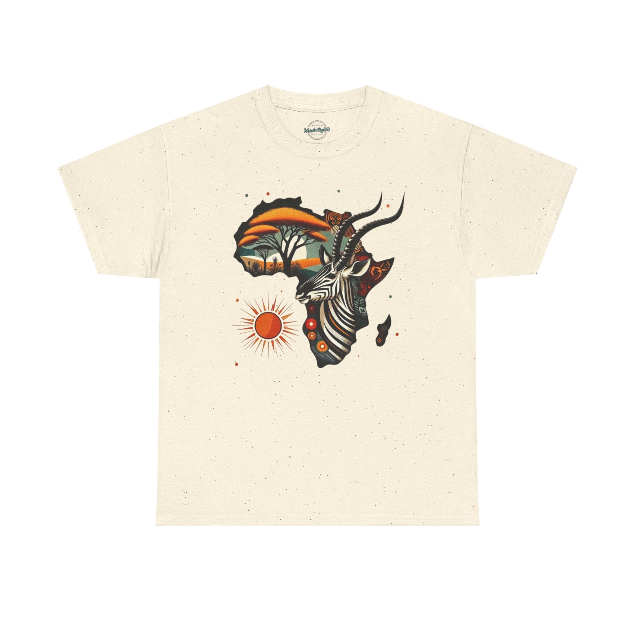 Africa Kudu Silhouette T-Shirt — Tribal Safari Sunrise Graphic Tee