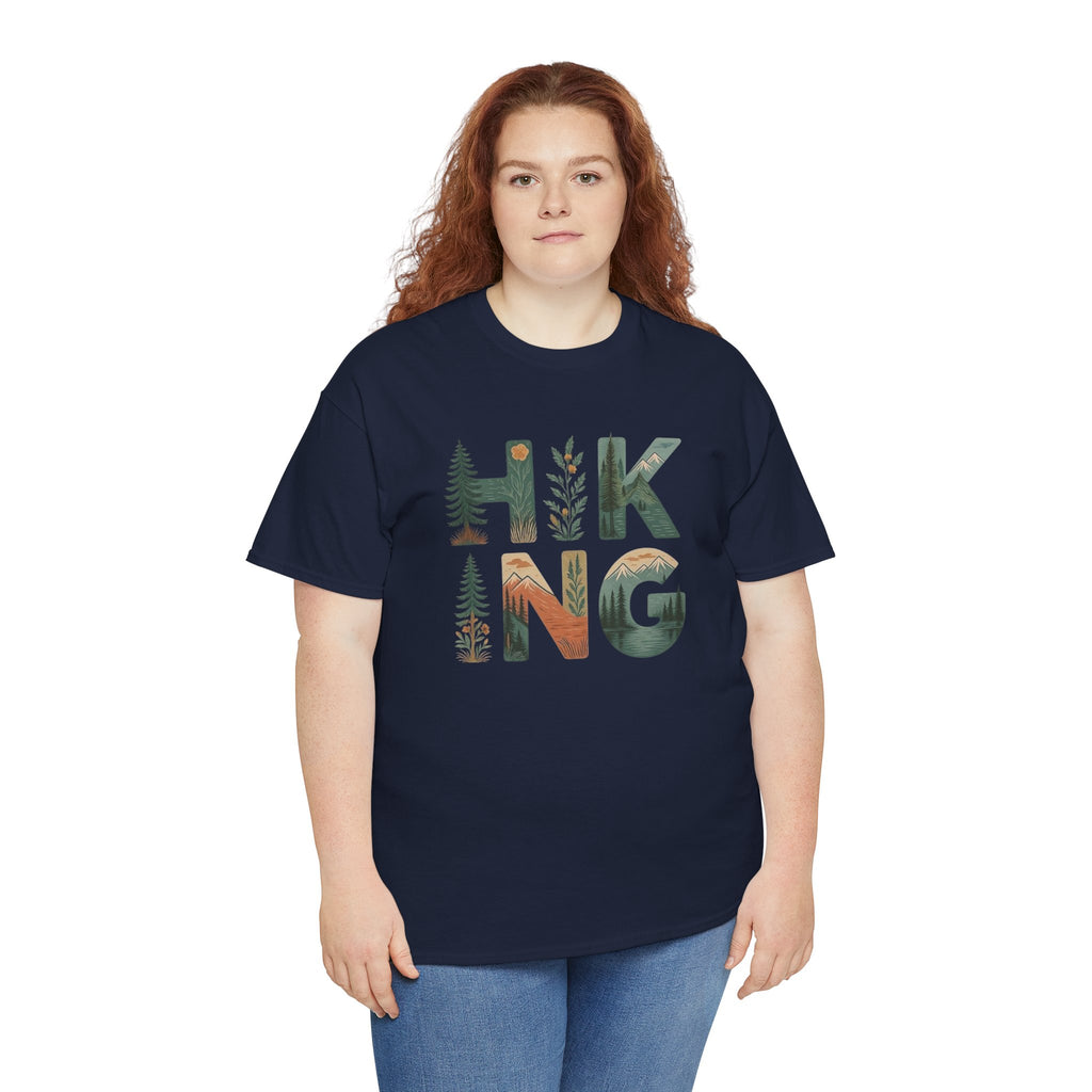 Hiking Letter Art T-Shirt | Nature Trail Graphic Tee