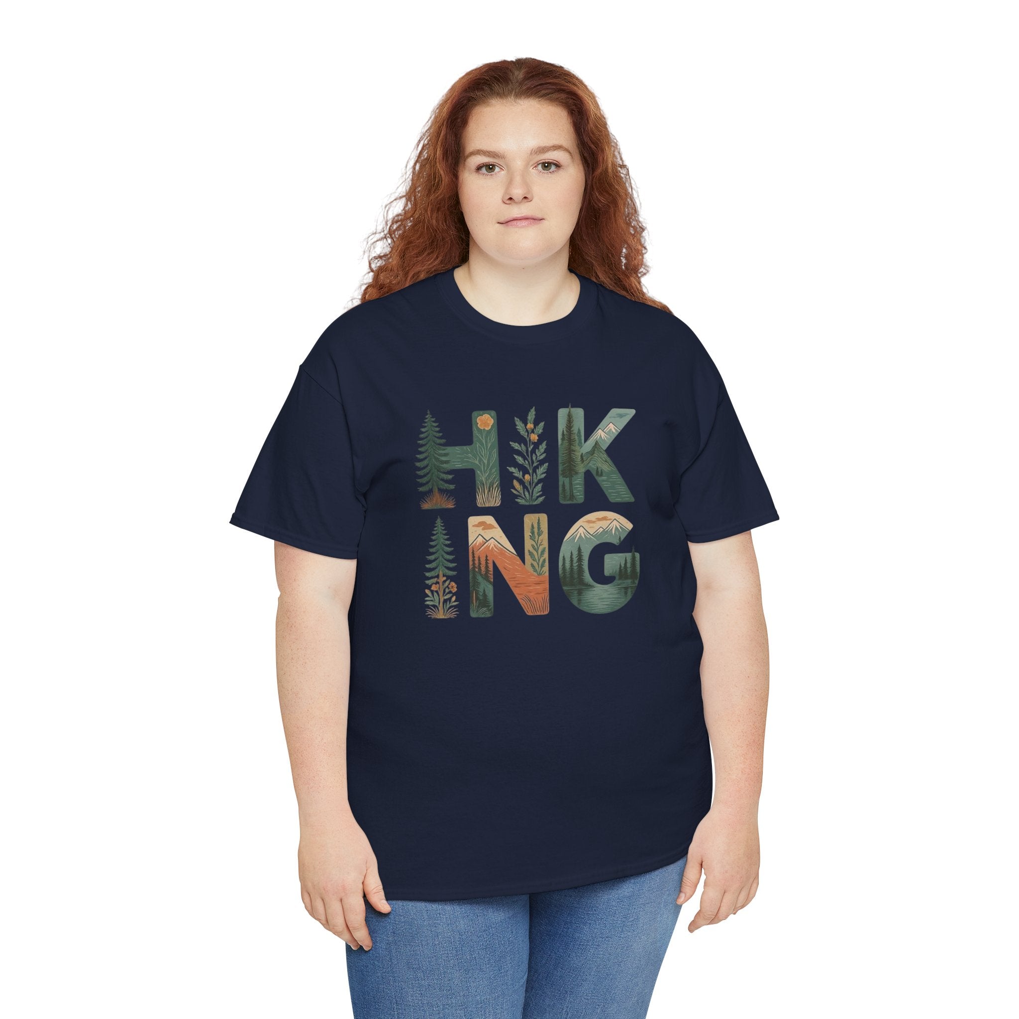 Hiking Letter Art T-Shirt | Nature Trail Graphic Tee
