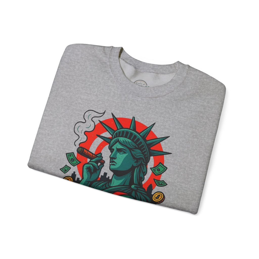 Money Talks Statue of Liberty Sweatshirt | Urban Streetwear