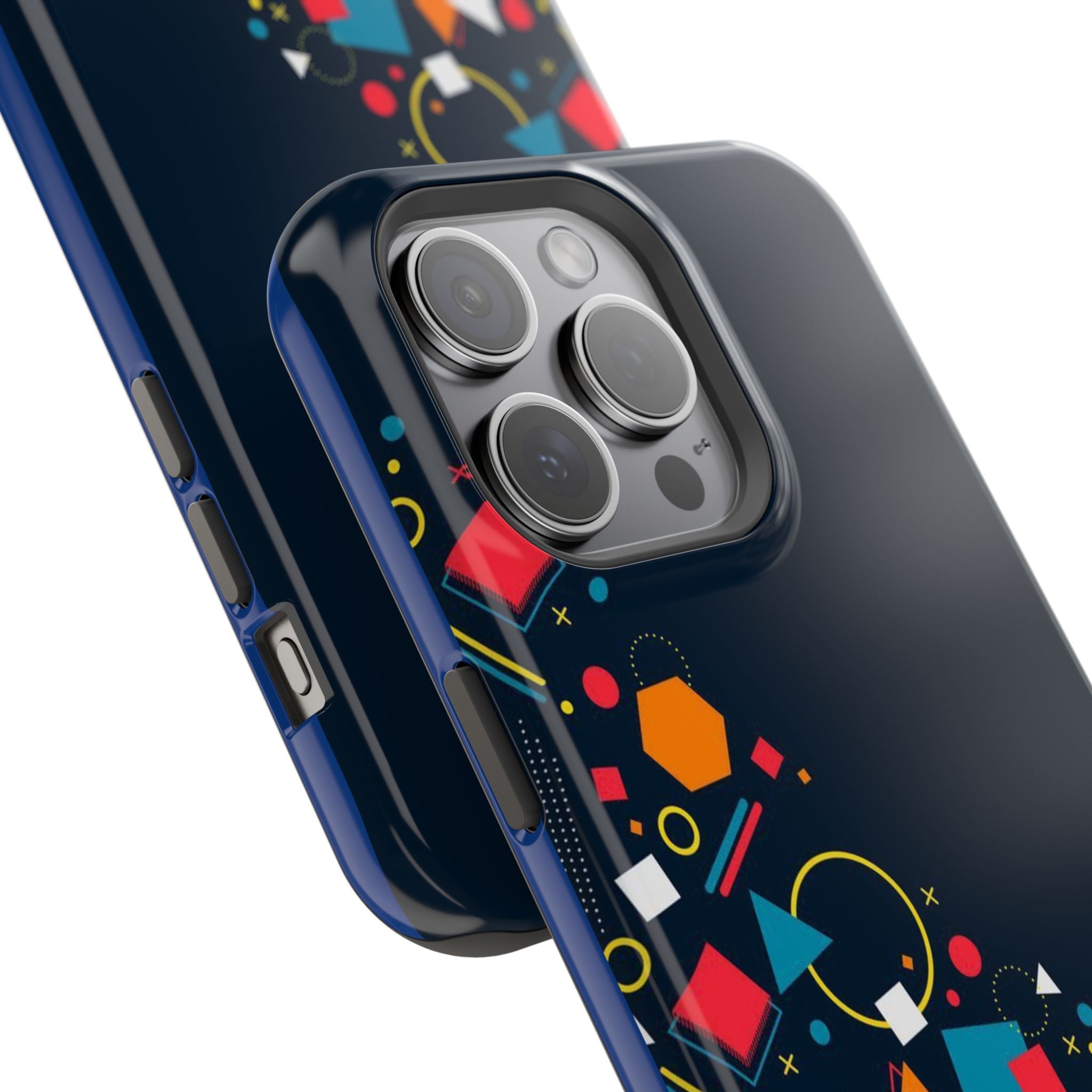 Magnetic Impact-Resistant Phone Case — Geometric Confetti Design