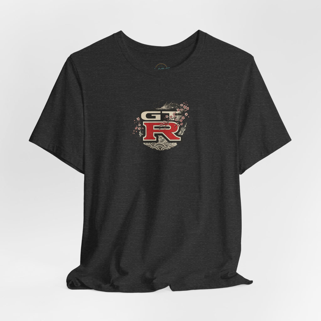 Dragon and Skyline with Sports Car Tee | JDM GT-R Illustration