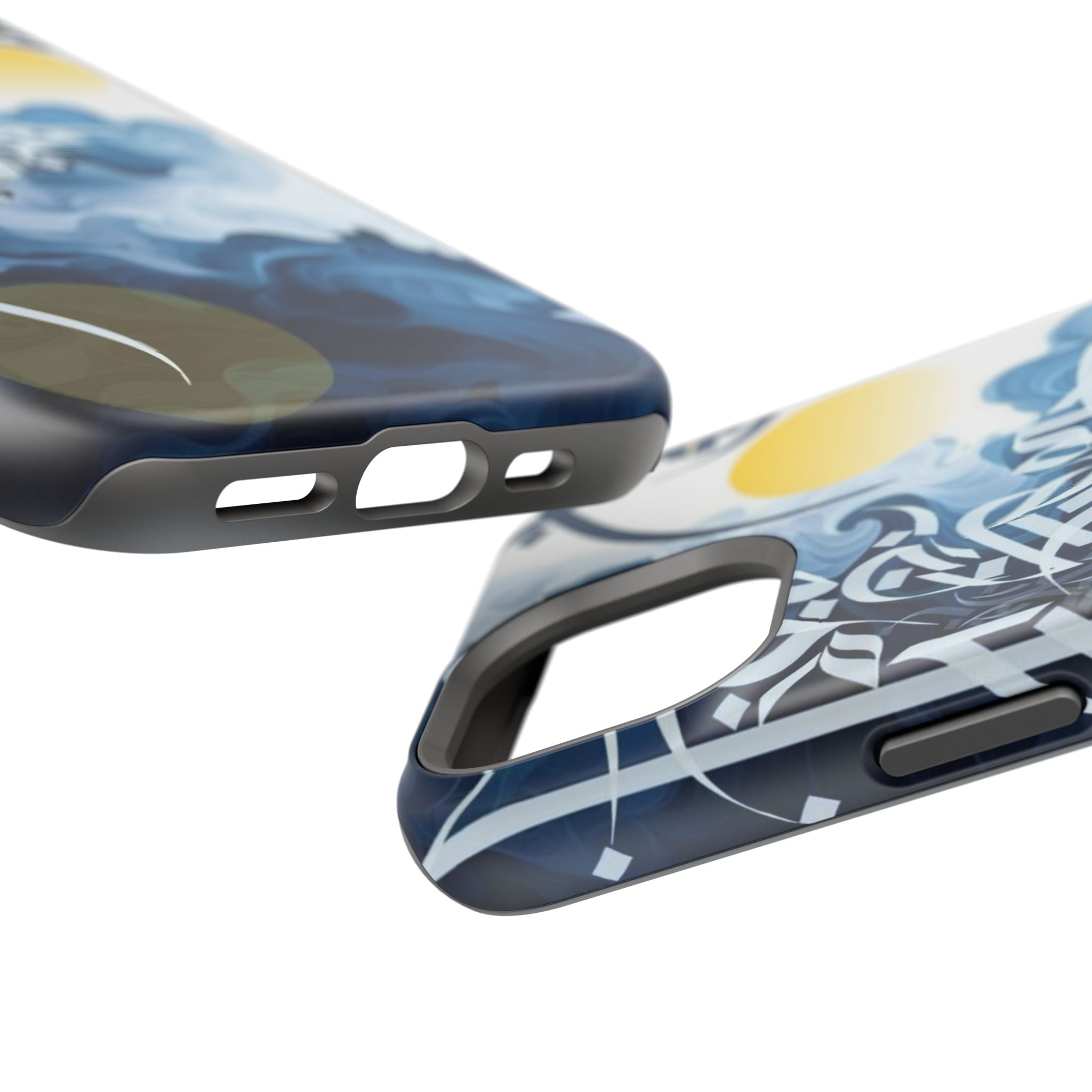 Magnetic Impact-Resistant Case — Blue Nautical Wave Mandala Design
