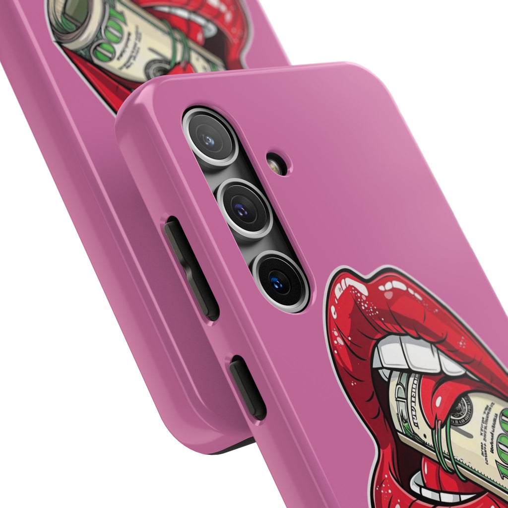 Red Lips Holding Money phone case | Tough Phone Cases