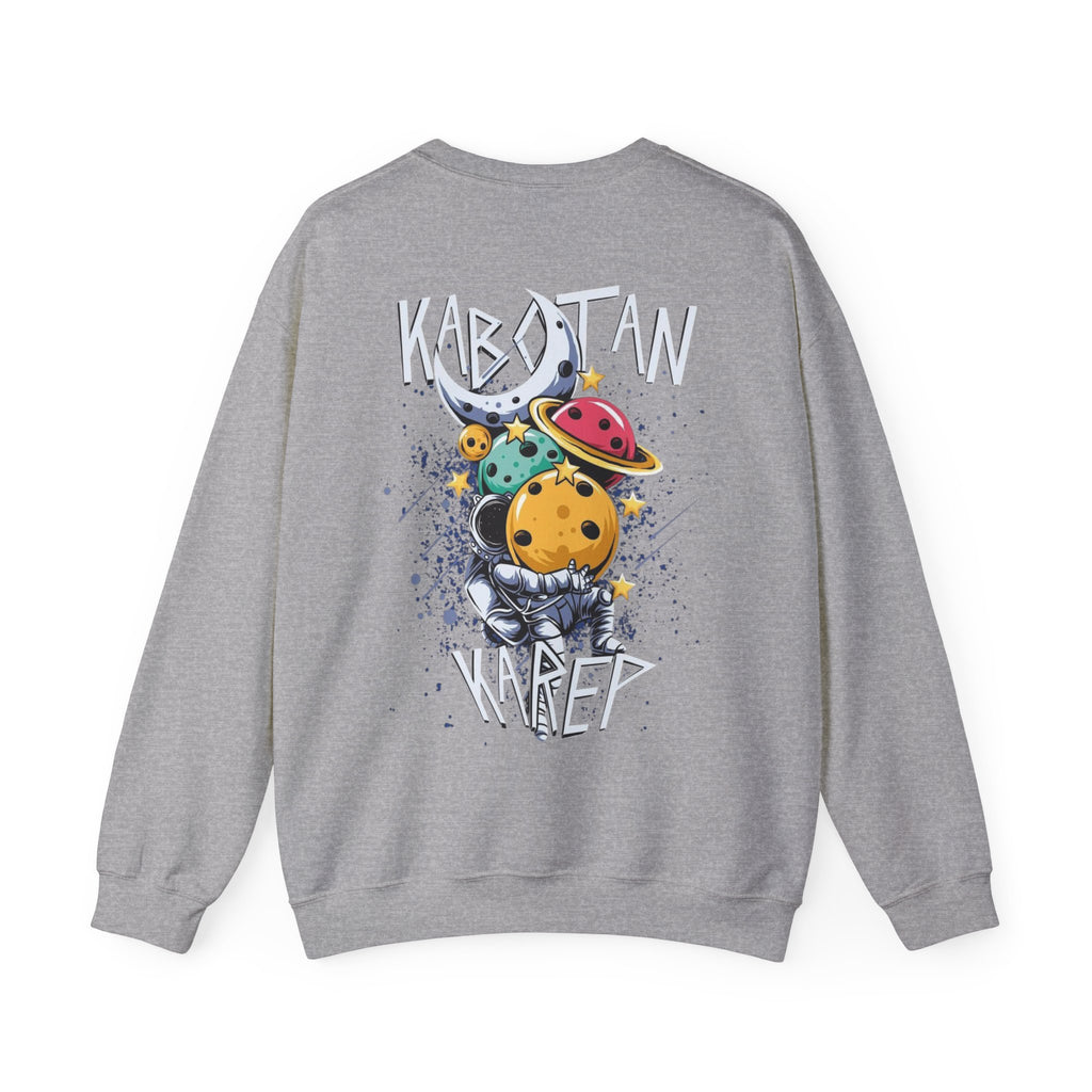 Kabytan Karep Space Crewneck Sweatshirt — Cute Planet Astronaut Graphic
