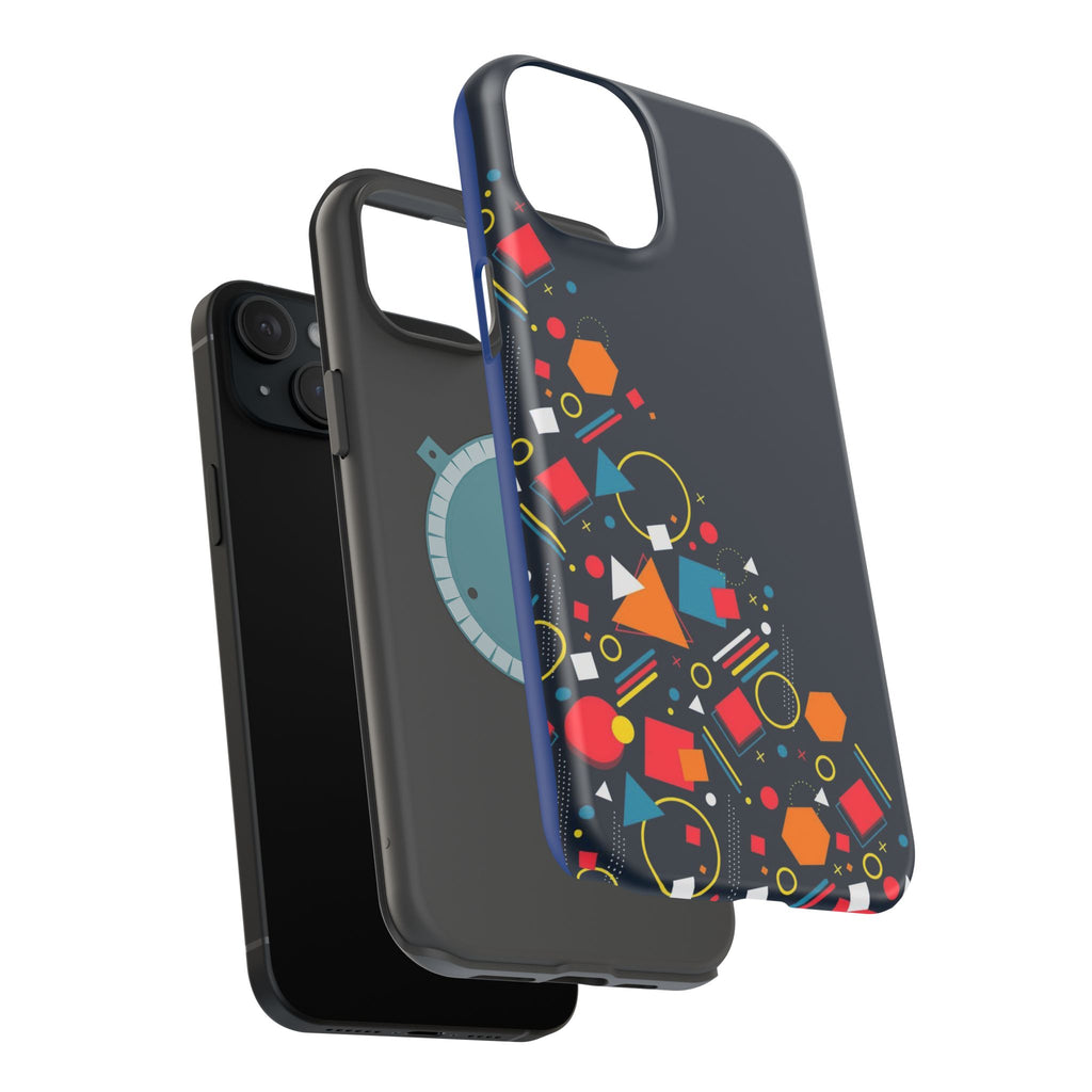 Magnetic Impact-Resistant Phone Case — Geometric Confetti Design