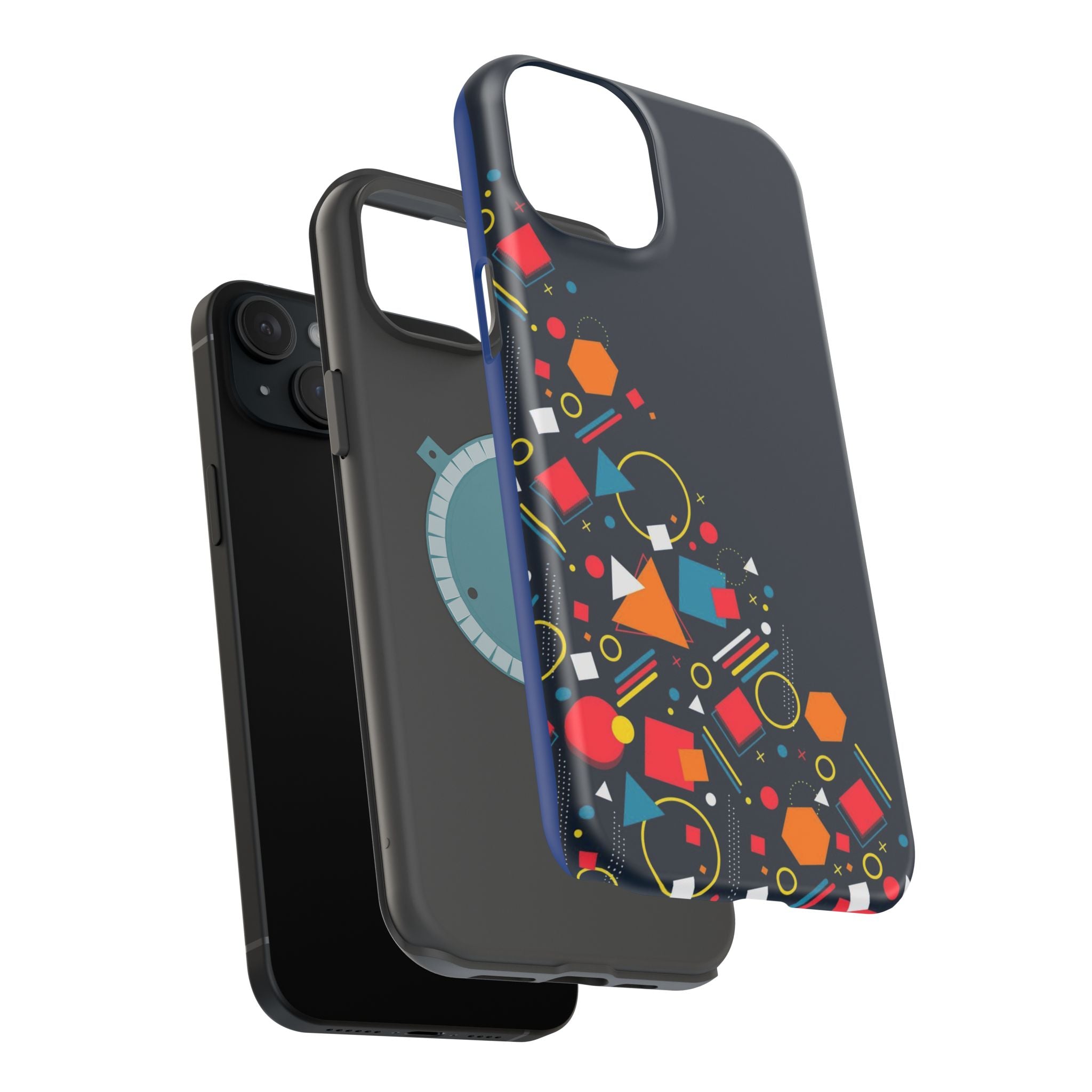 Magnetic Impact-Resistant Phone Case — Geometric Confetti Design