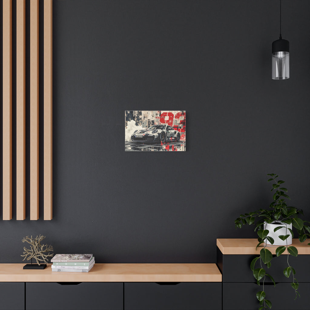 Racing Porsche 93 Canvas Wall Art — Stretched Matte Motorsport Print