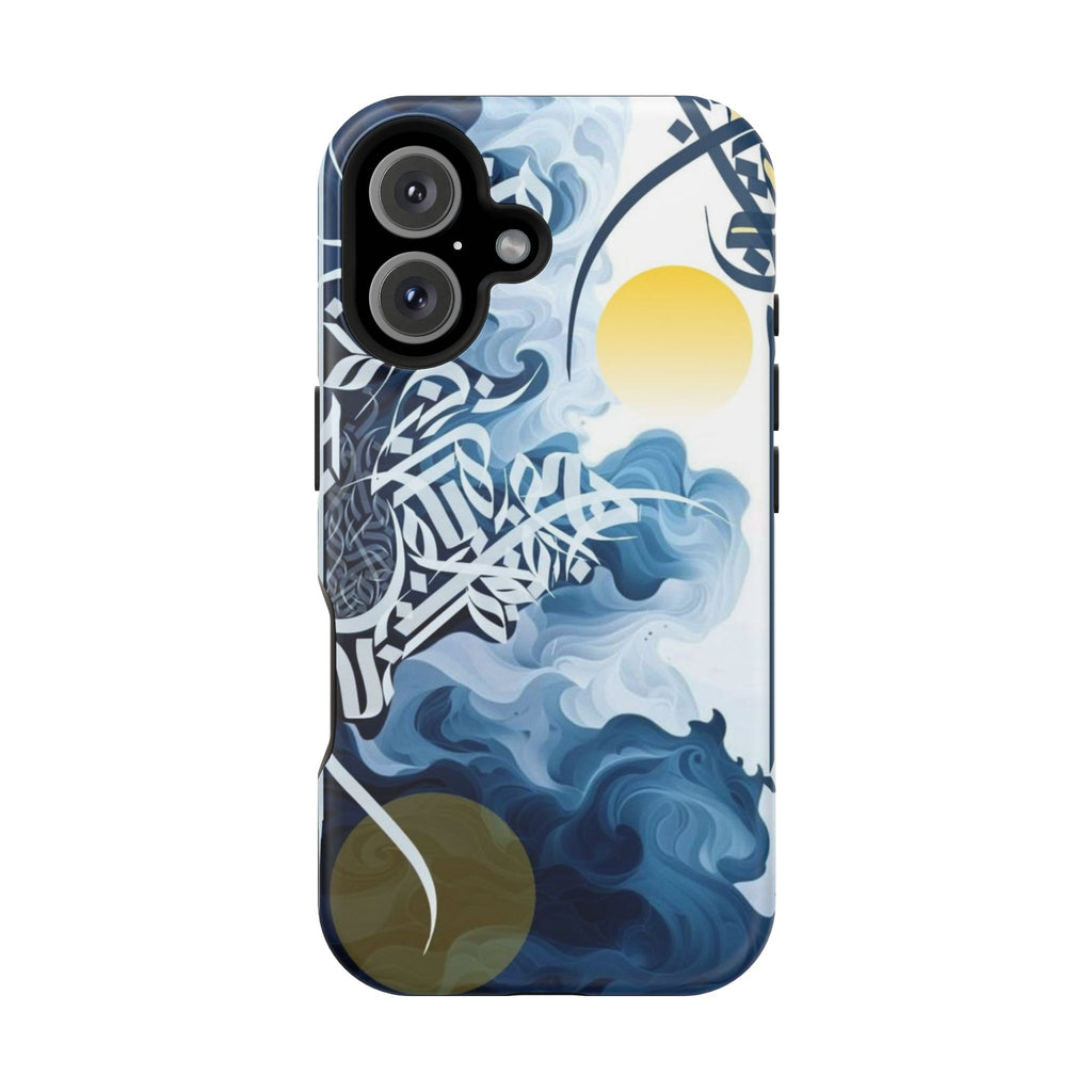 Magnetic Impact-Resistant Case — Blue Nautical Wave Mandala Design