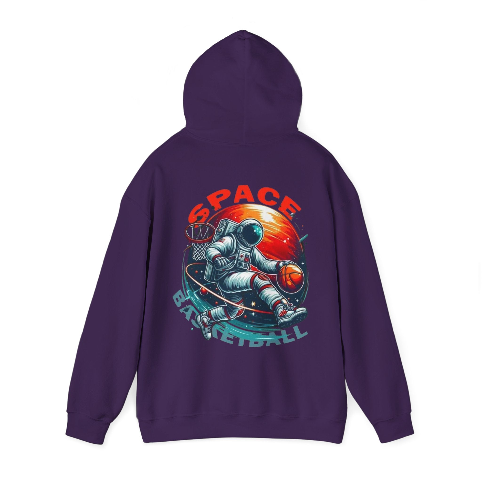 Space Basketball Hoodie - Astronaut Hoop Graphic Pullover