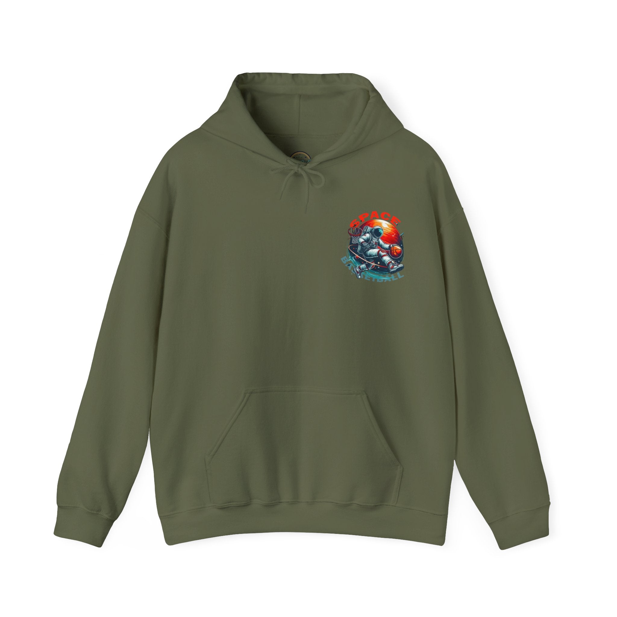 Space Basketball Hoodie - Astronaut Hoop Graphic Pullover