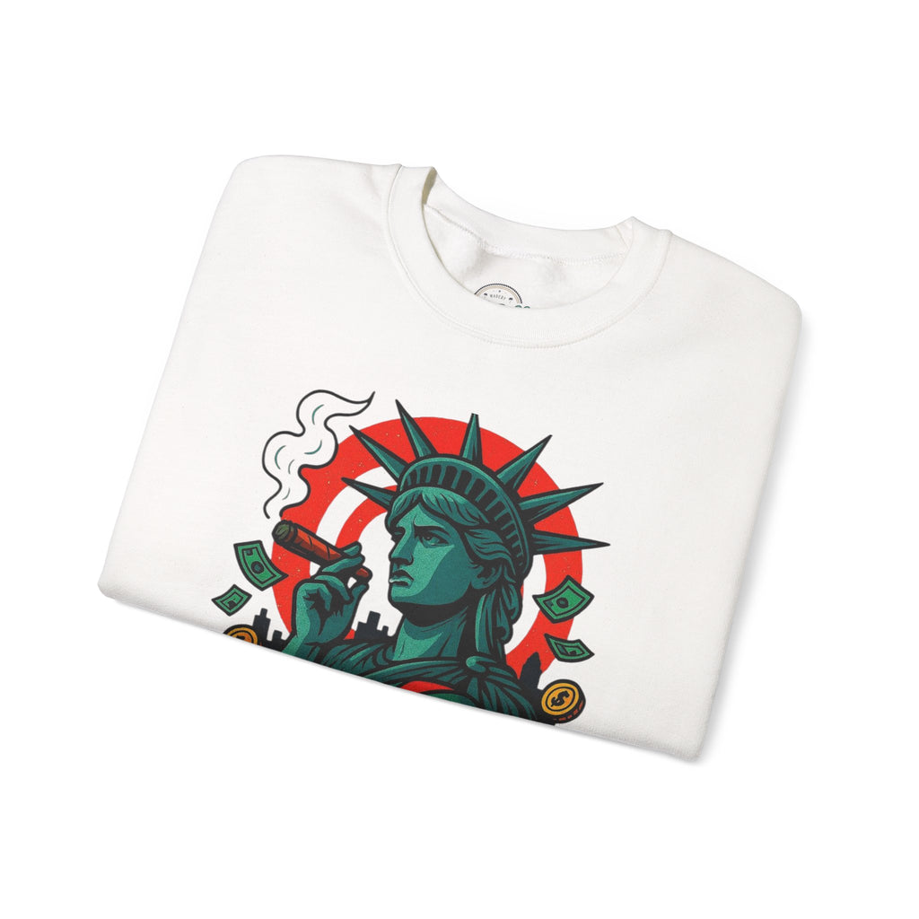 Money Talks Statue of Liberty Sweatshirt | Urban Streetwear