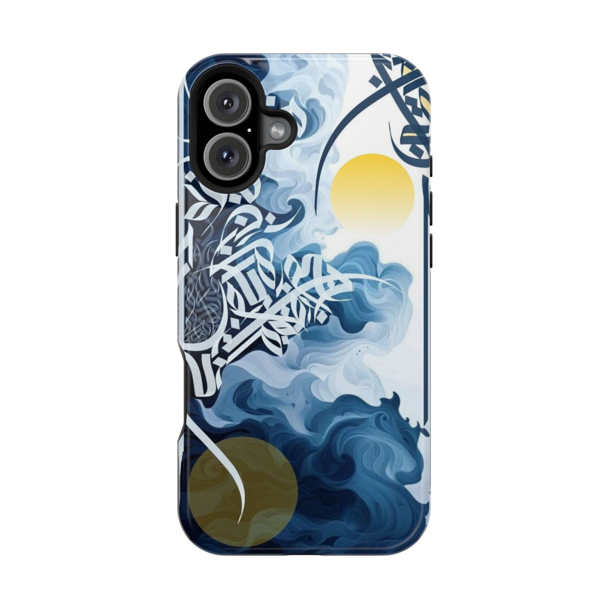 Magnetic Impact-Resistant Case — Blue Nautical Wave Mandala Design