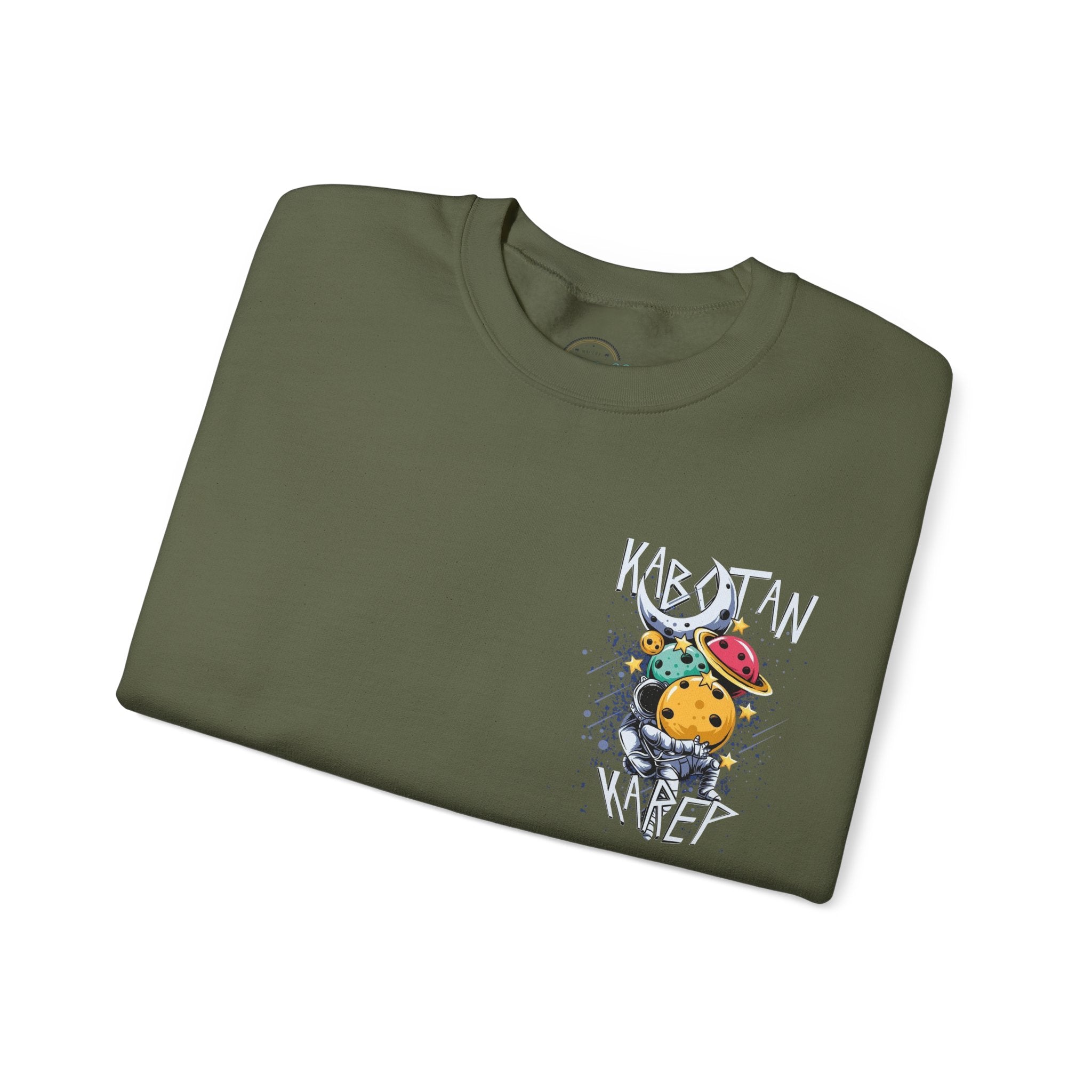 Kabytan Karep Space Crewneck Sweatshirt — Cute Planet Astronaut Graphic