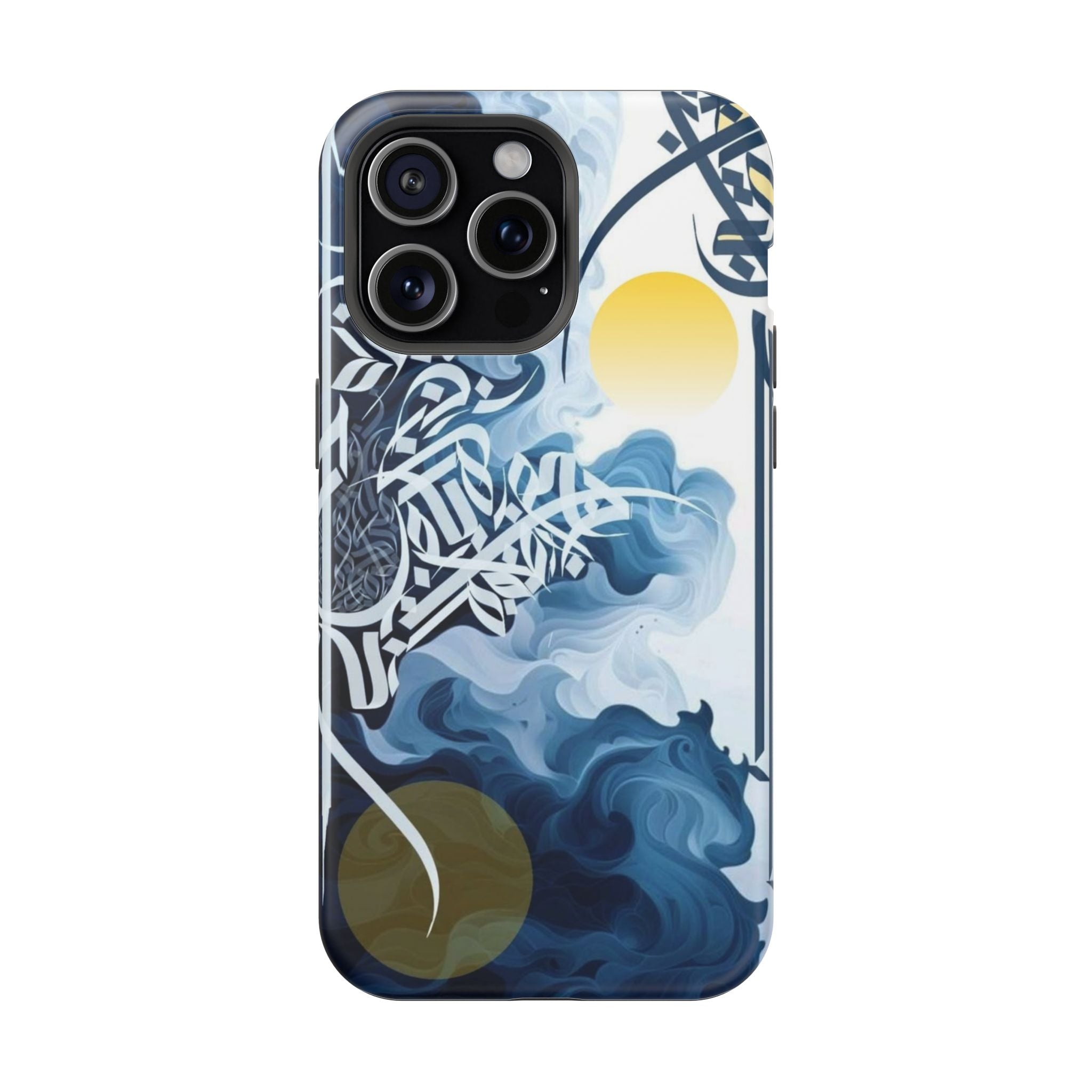 Magnetic Impact-Resistant Case — Blue Nautical Wave Mandala Design