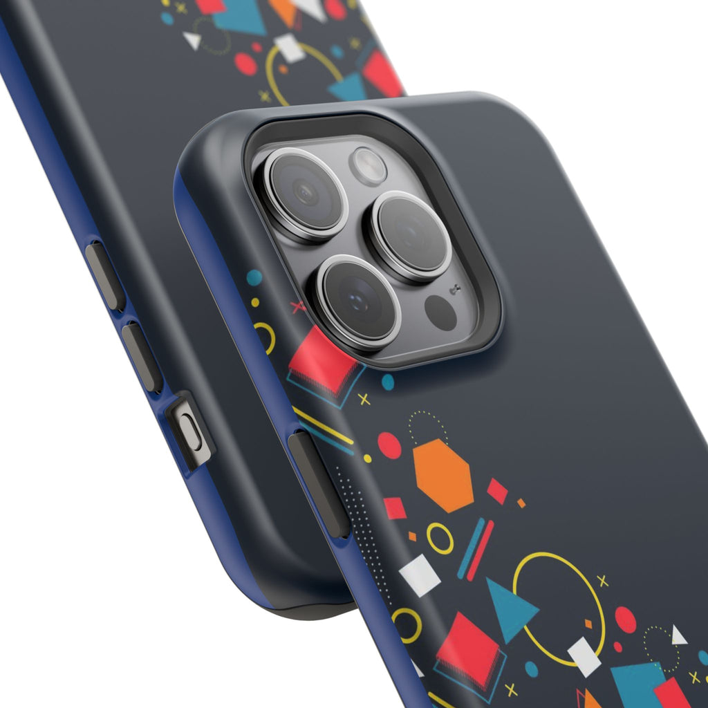 Magnetic Impact-Resistant Phone Case — Geometric Confetti Design