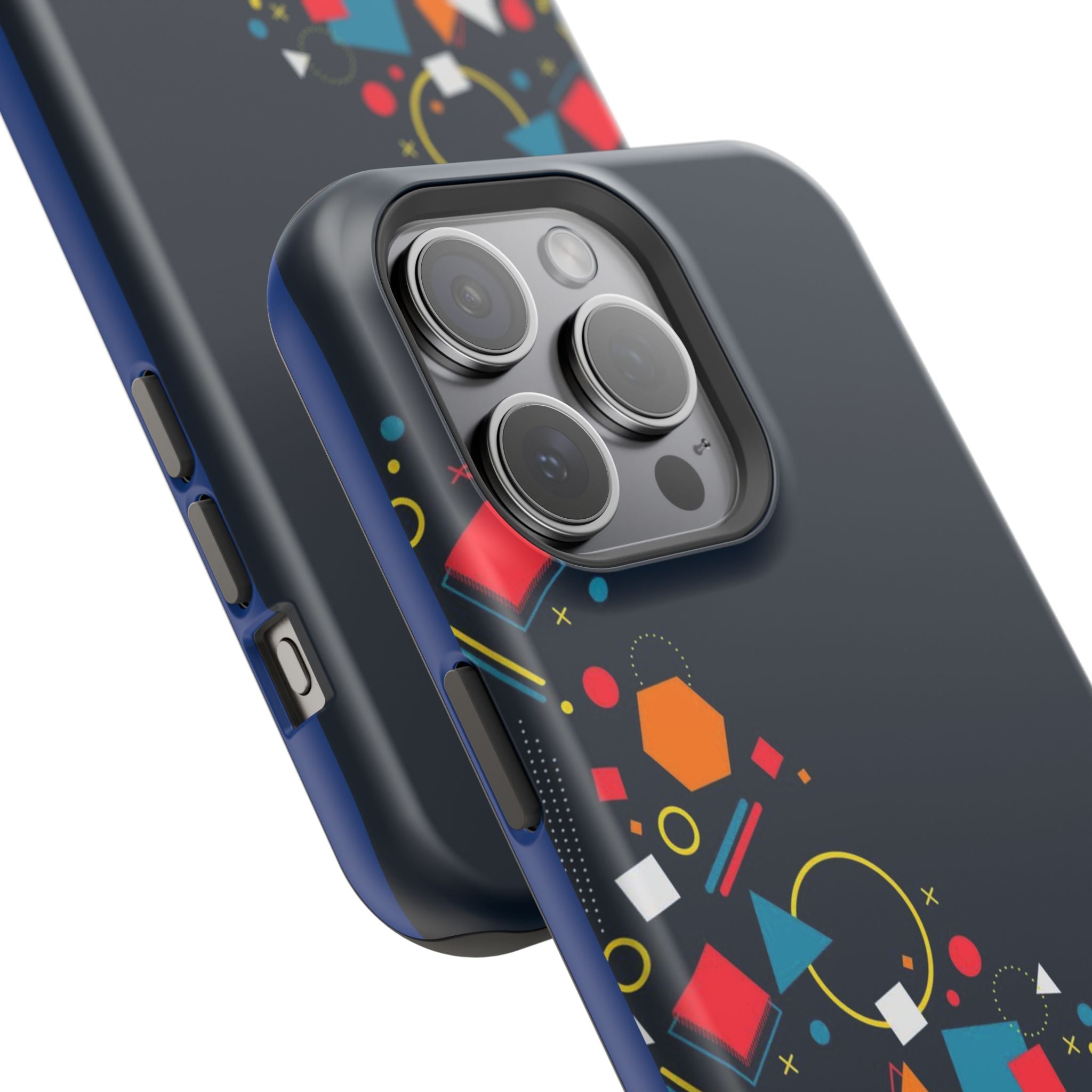 Magnetic Impact-Resistant Phone Case — Geometric Confetti Design
