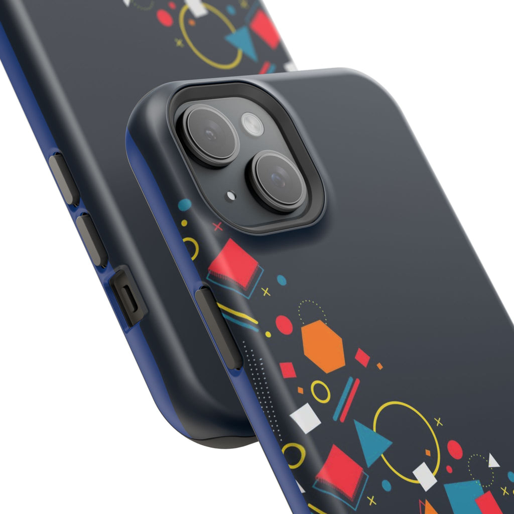Magnetic Impact-Resistant Phone Case — Geometric Confetti Design
