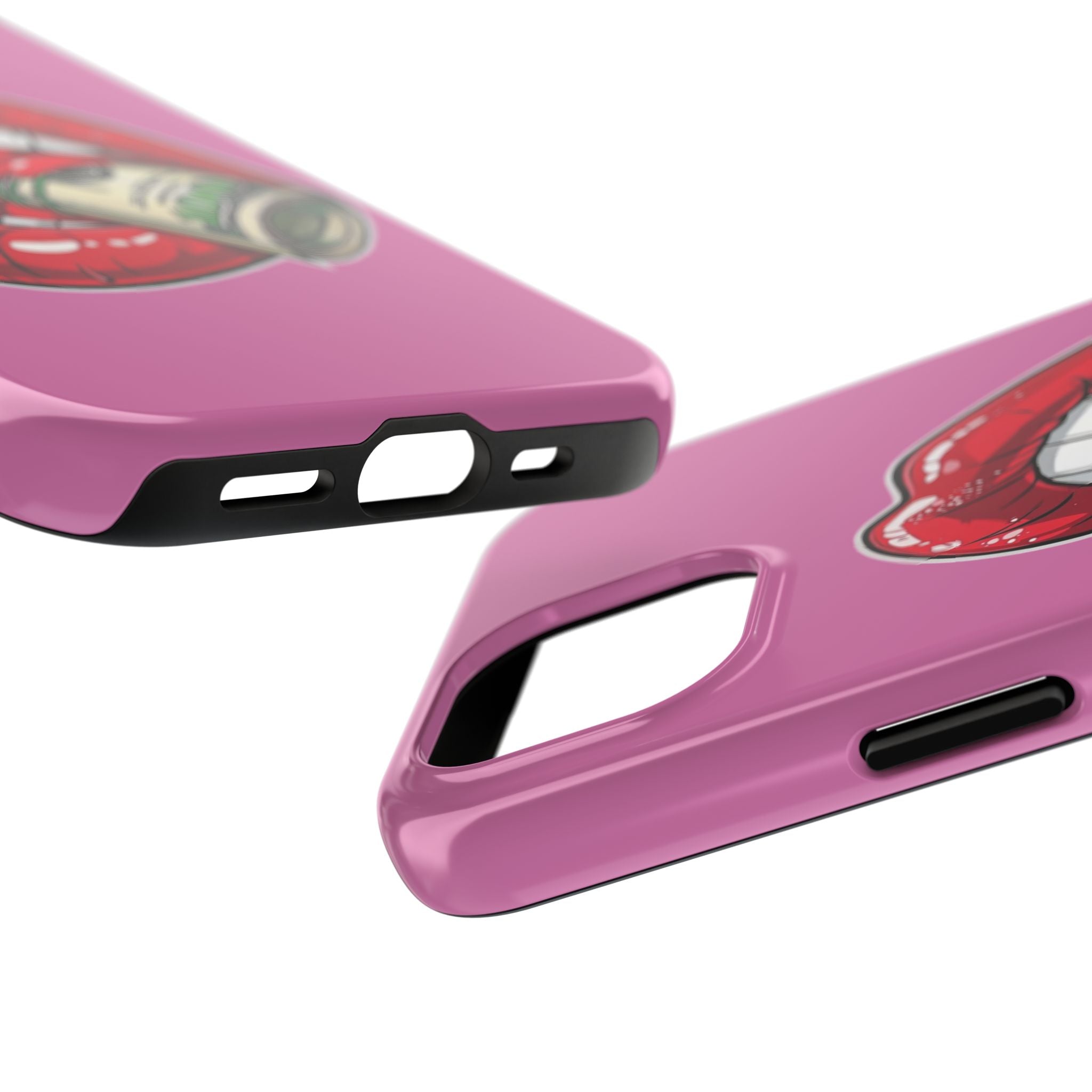 Red Lips Holding Money phone case | Tough Phone Cases